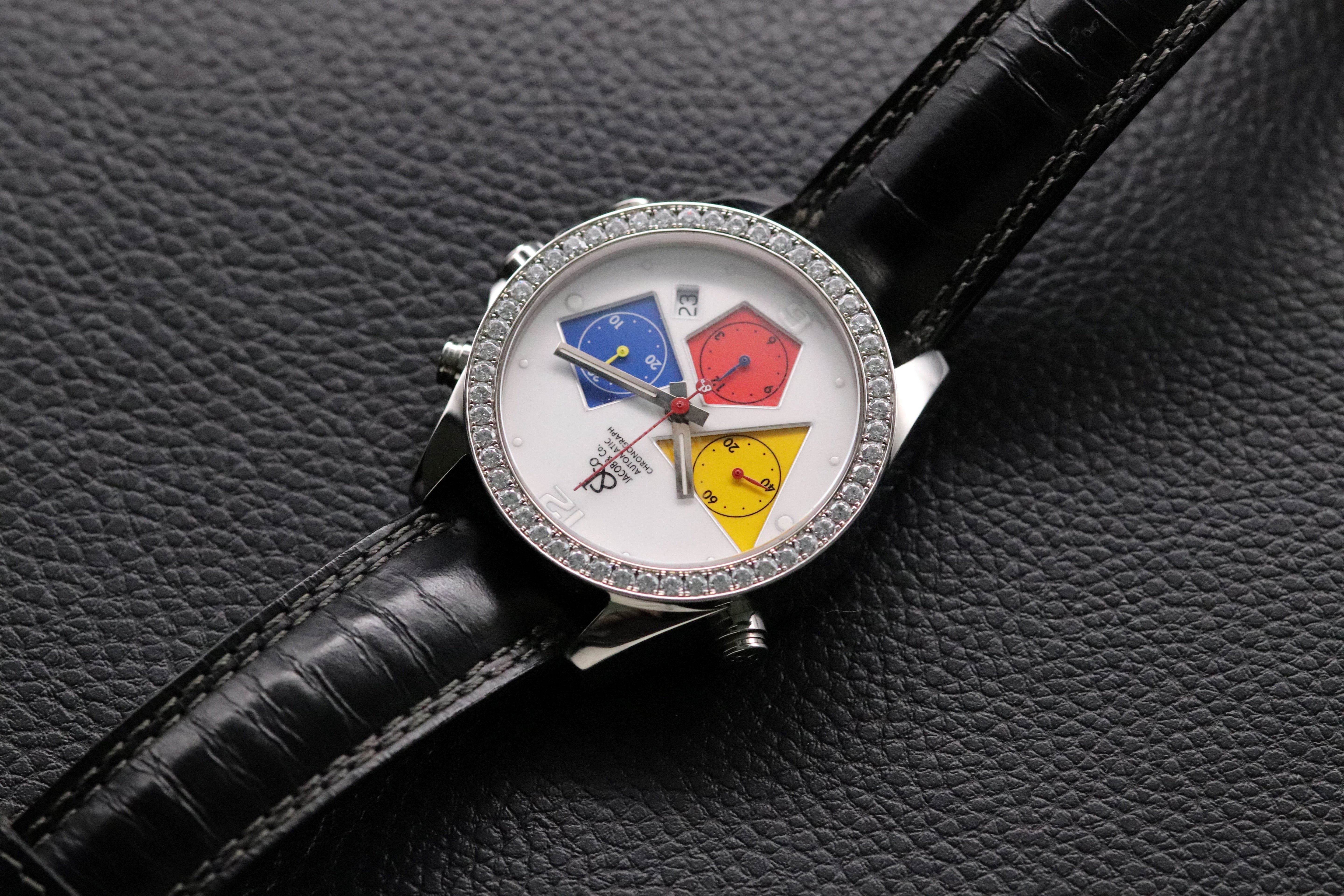 Jacob & CO Chronograph Diamonds Automatic 2008 Glass Bottom