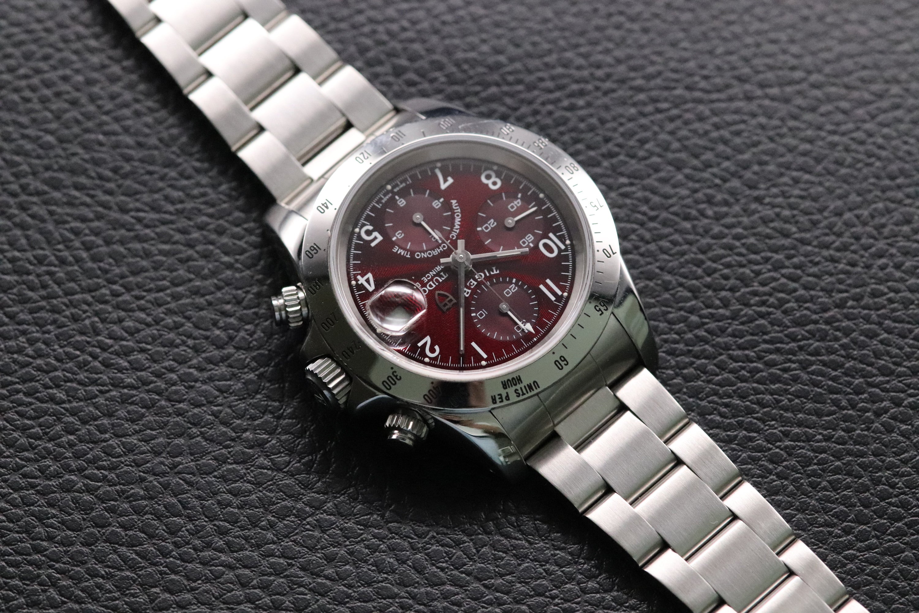 Tudor Prince Date 79280 Bordeaux Dial Fullset 1999 Box+Papers