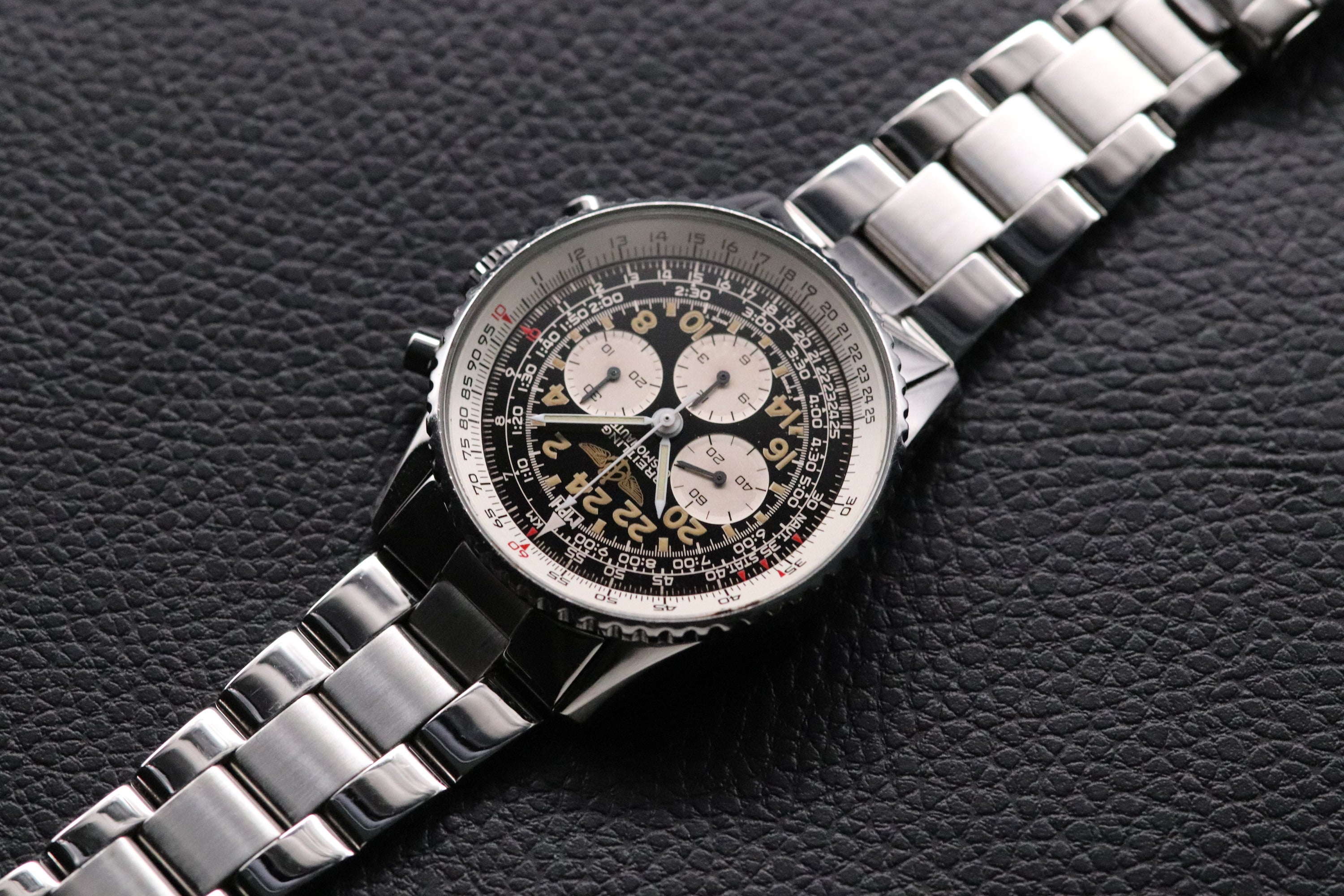 Breitling Navitimer A12019 Cosmonaute 1990 Rare Steel Bracelet