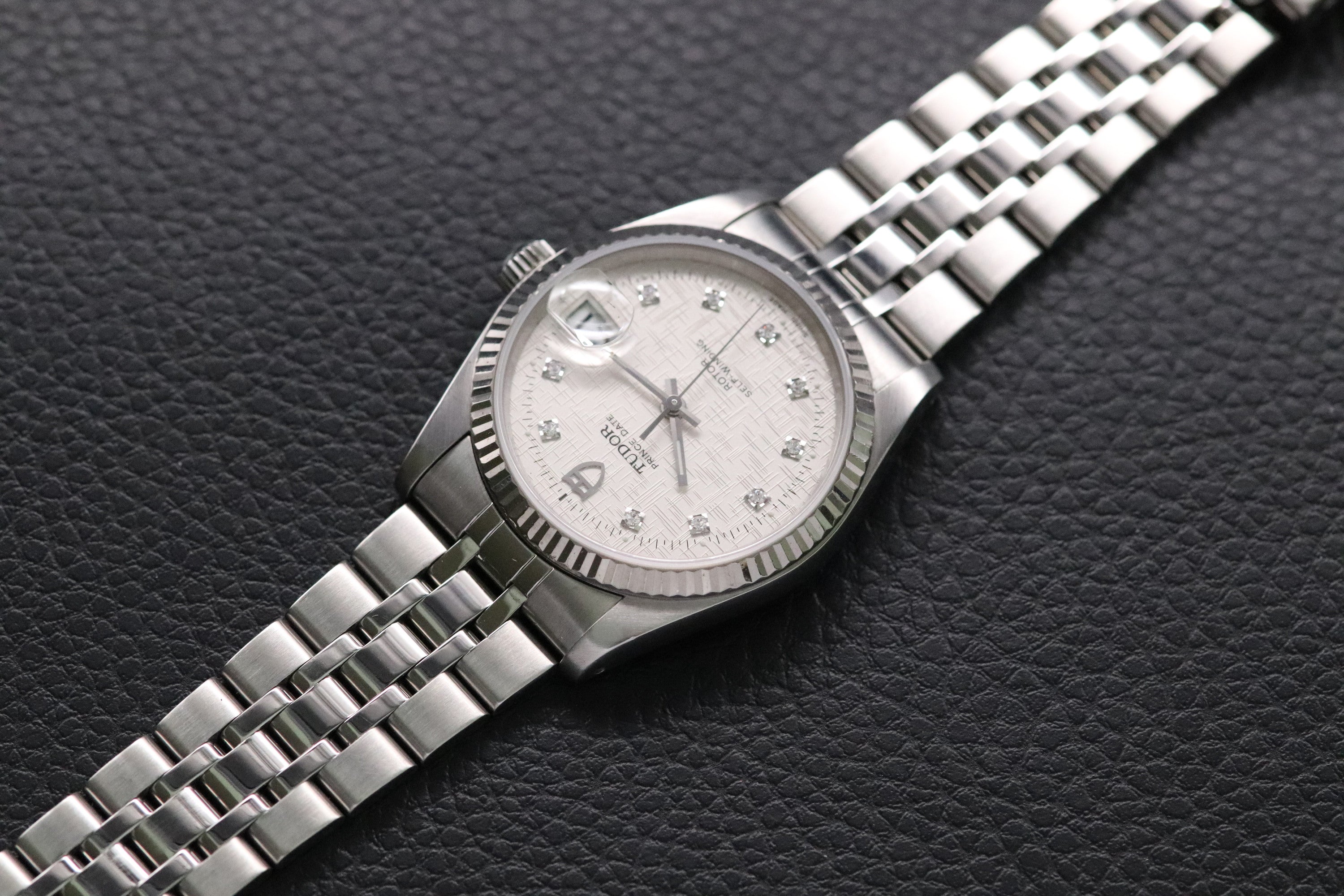 Tudor Prince Date 74034 Linen Diamond Dial 2011