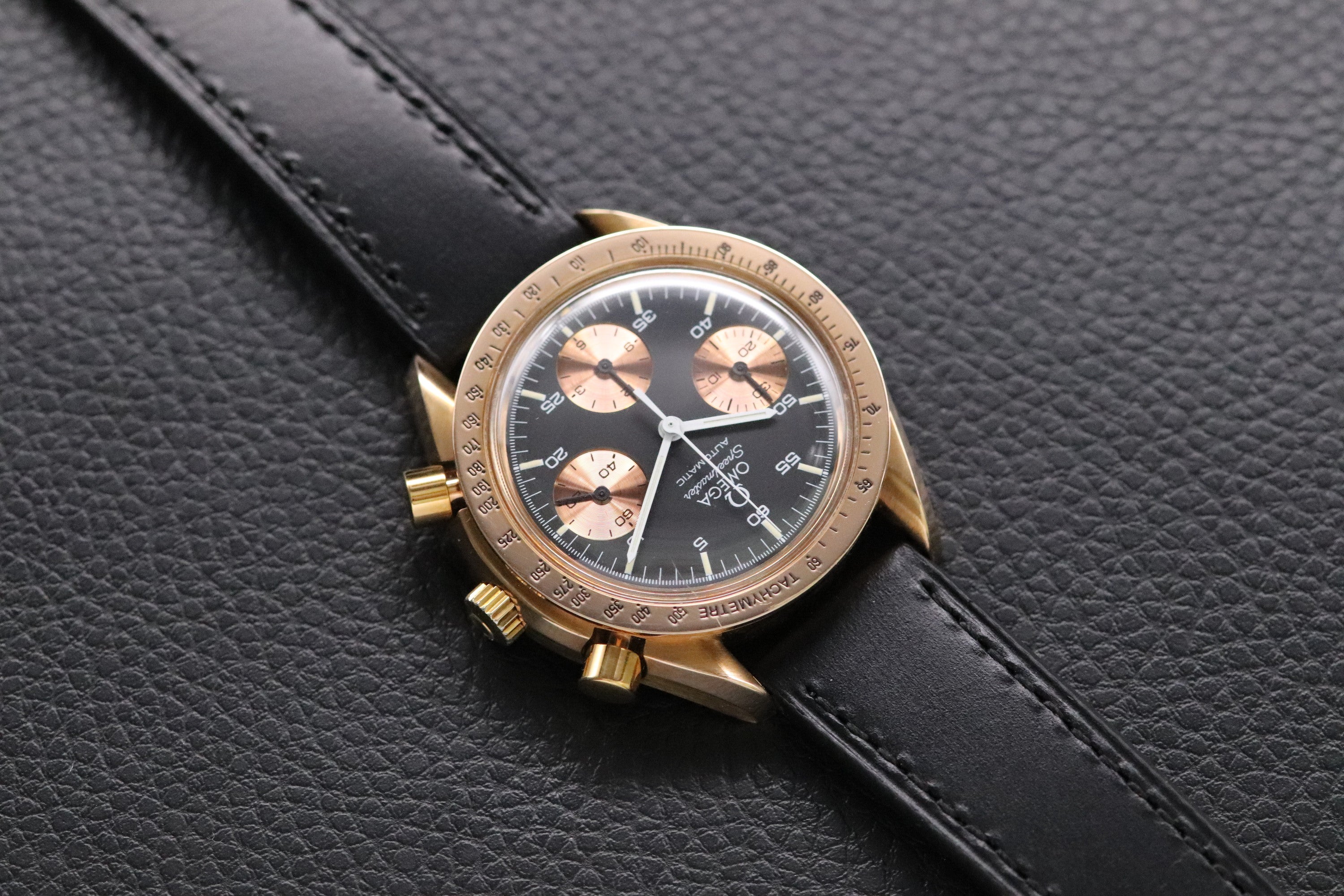 Omega Speedmaster Reduced 175.0033 Gold Fullset 1991 Box+Papers