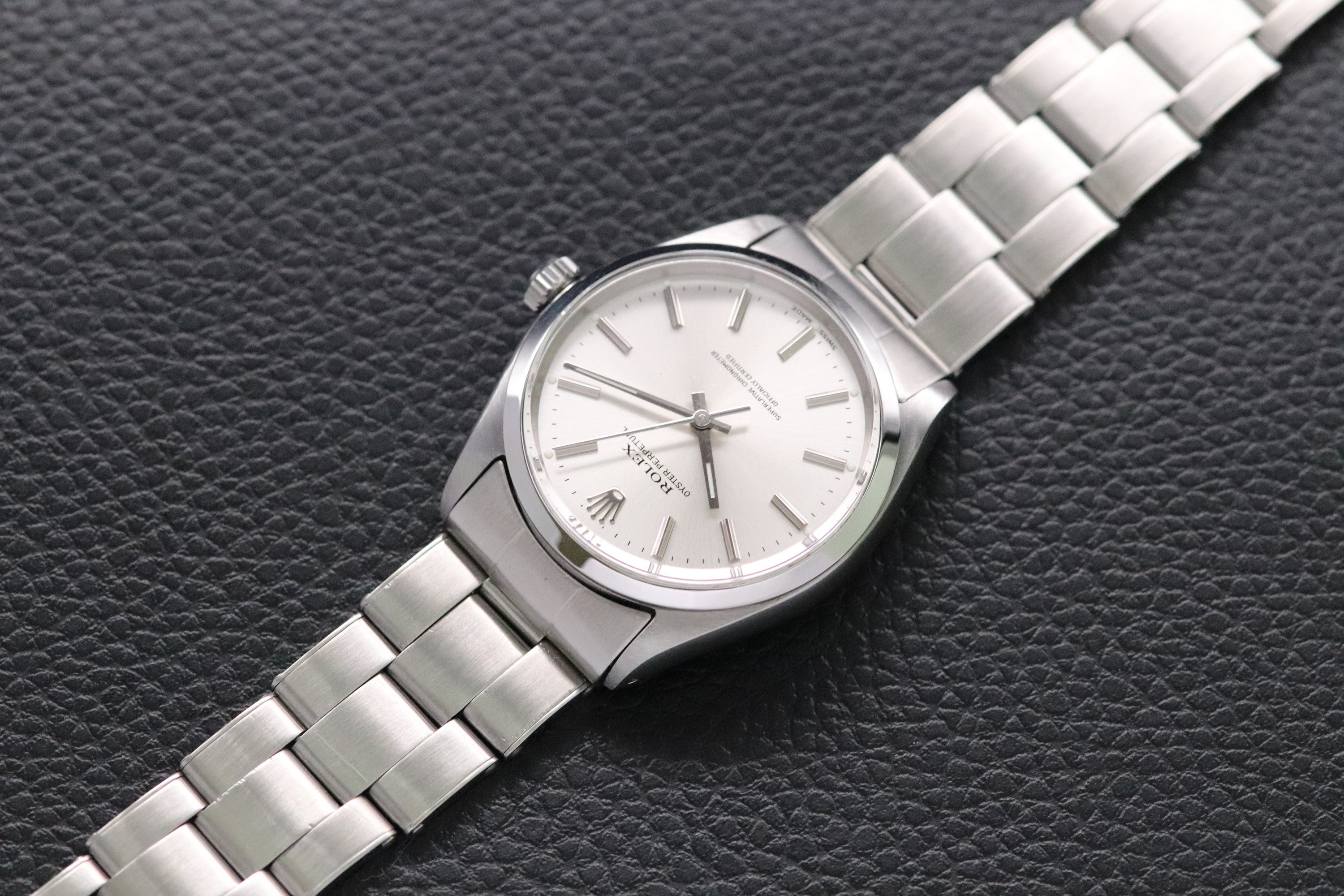 Rolex Oyster Perpetual 1002 Silver Dial 1984 Automatic