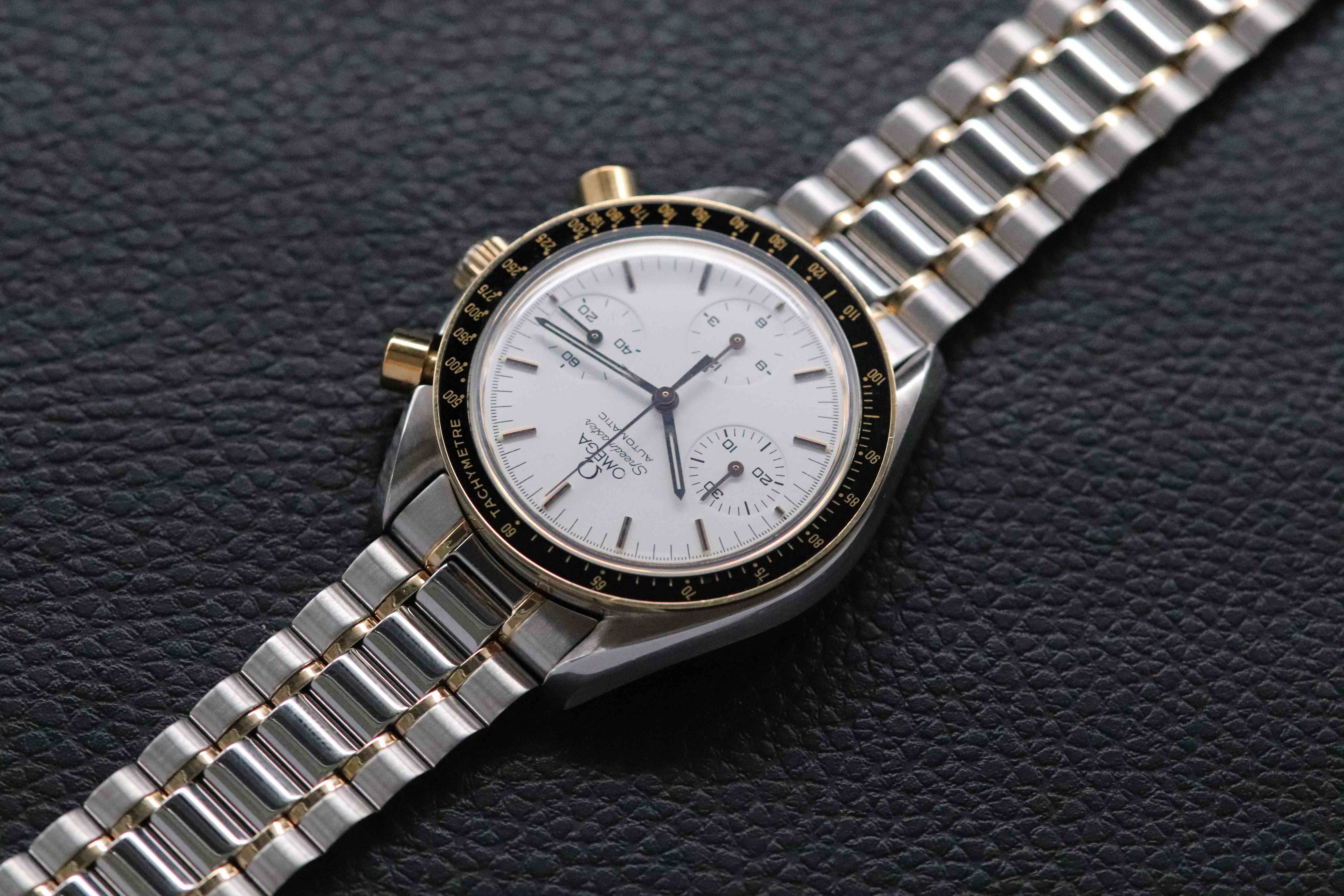 Omega Speedmaster Reduced 3310.20 Albino Gold 1996 Papers