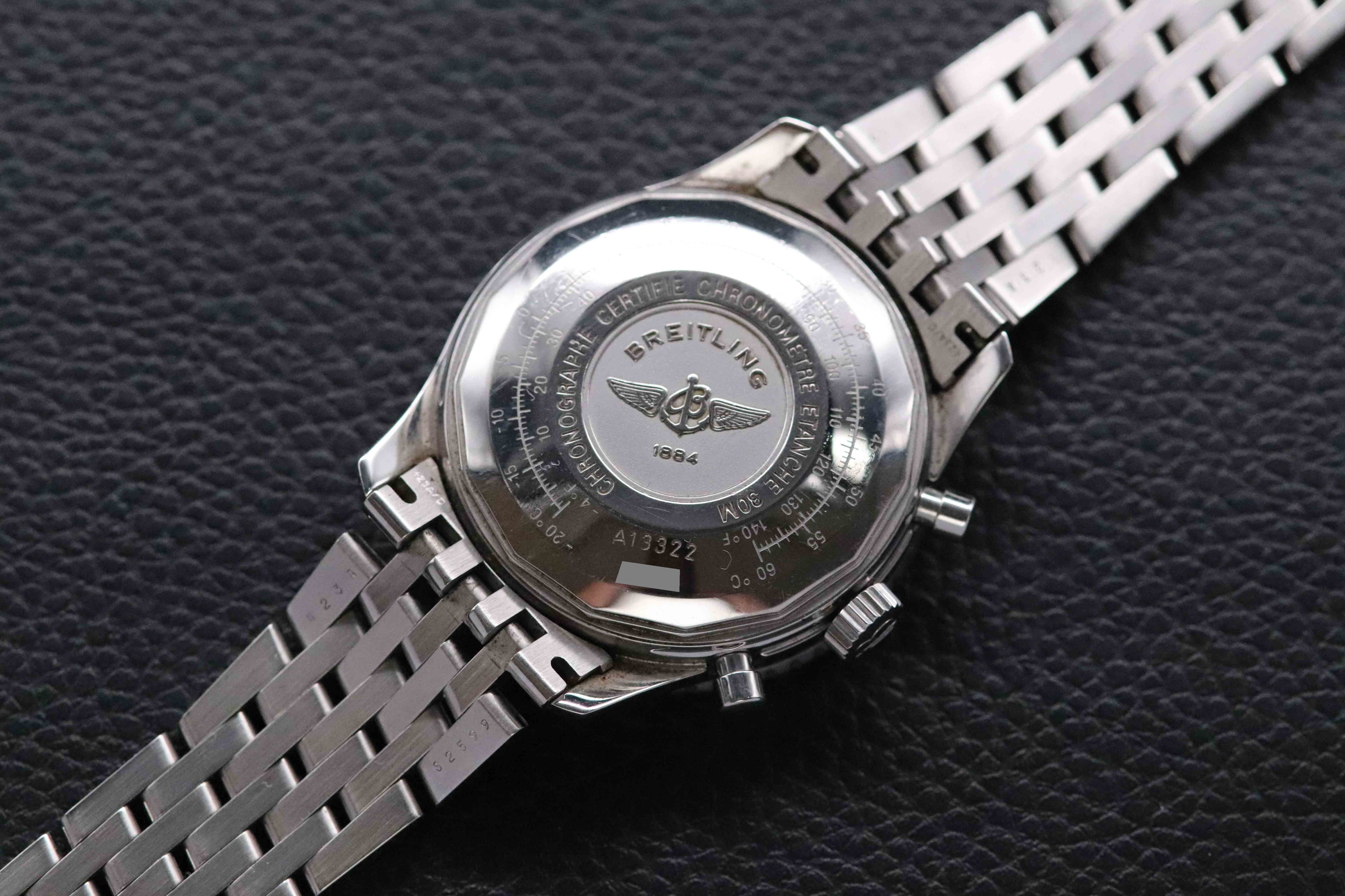 Breitling Old Navitimer A13322 Chronograph Blue Dial 2002