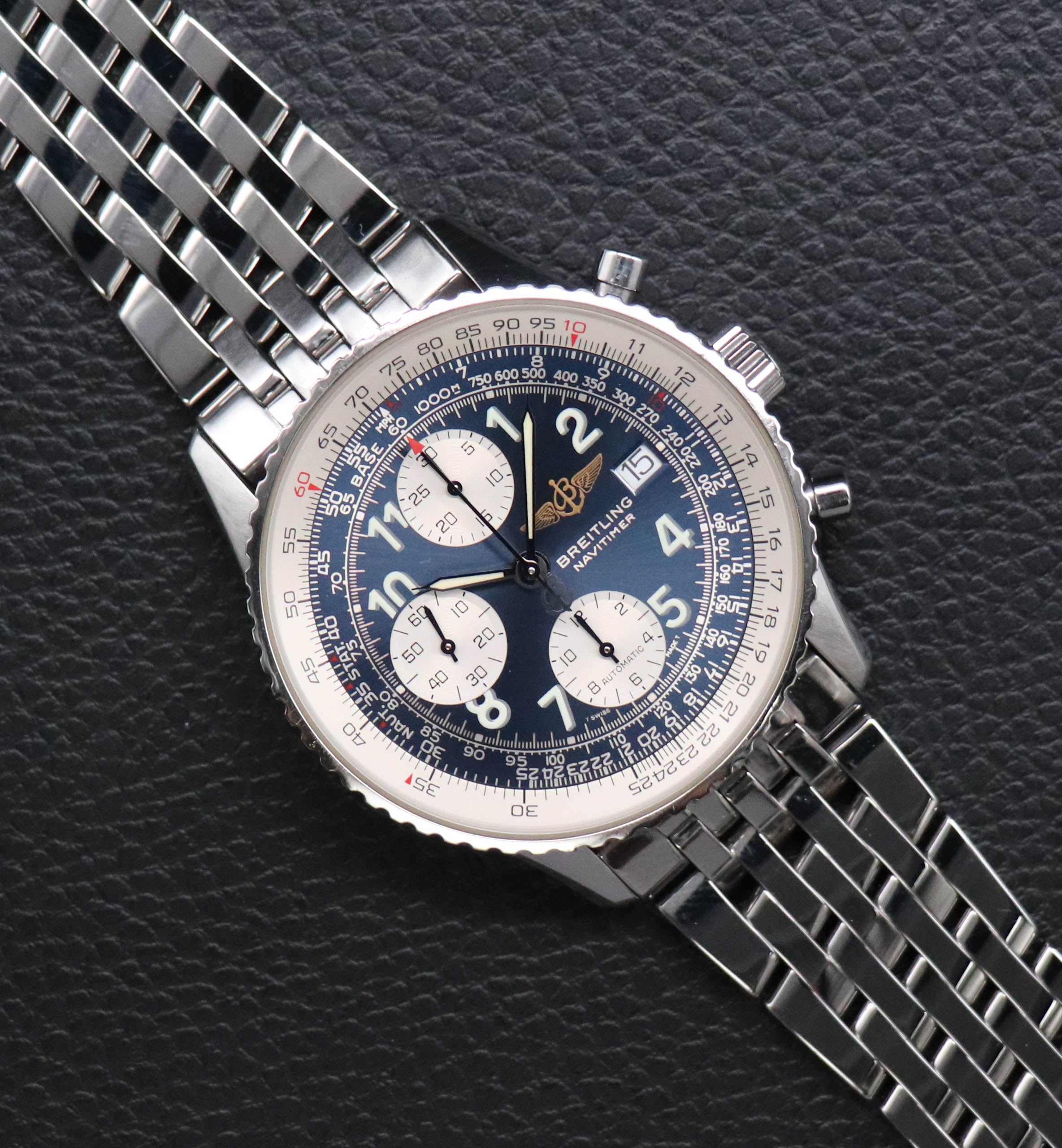 Breitling Old Navitimer A13322 Chronograph Blue Dial 2002