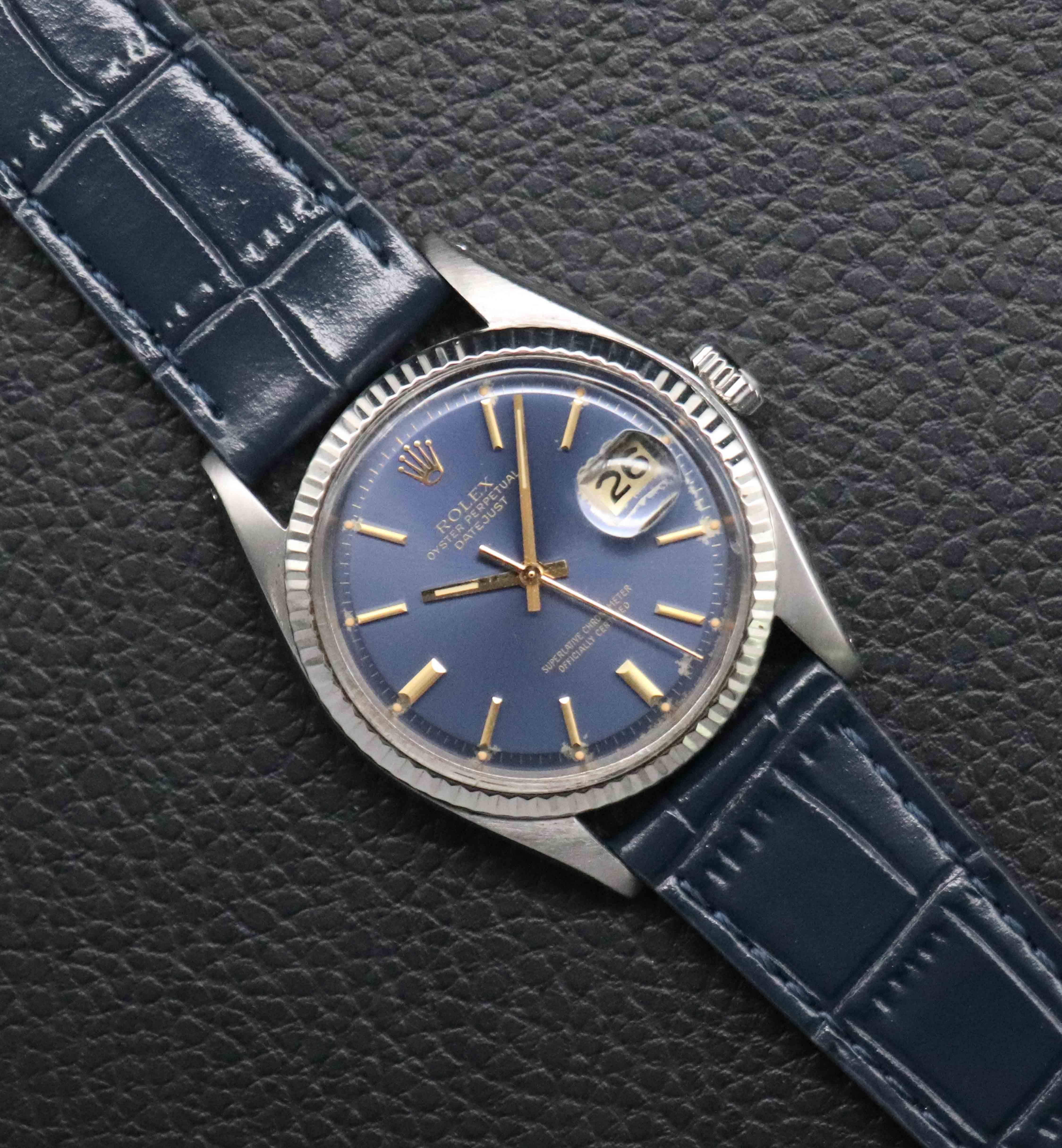 Rolex Datejust 1601 Blue Dial 1976