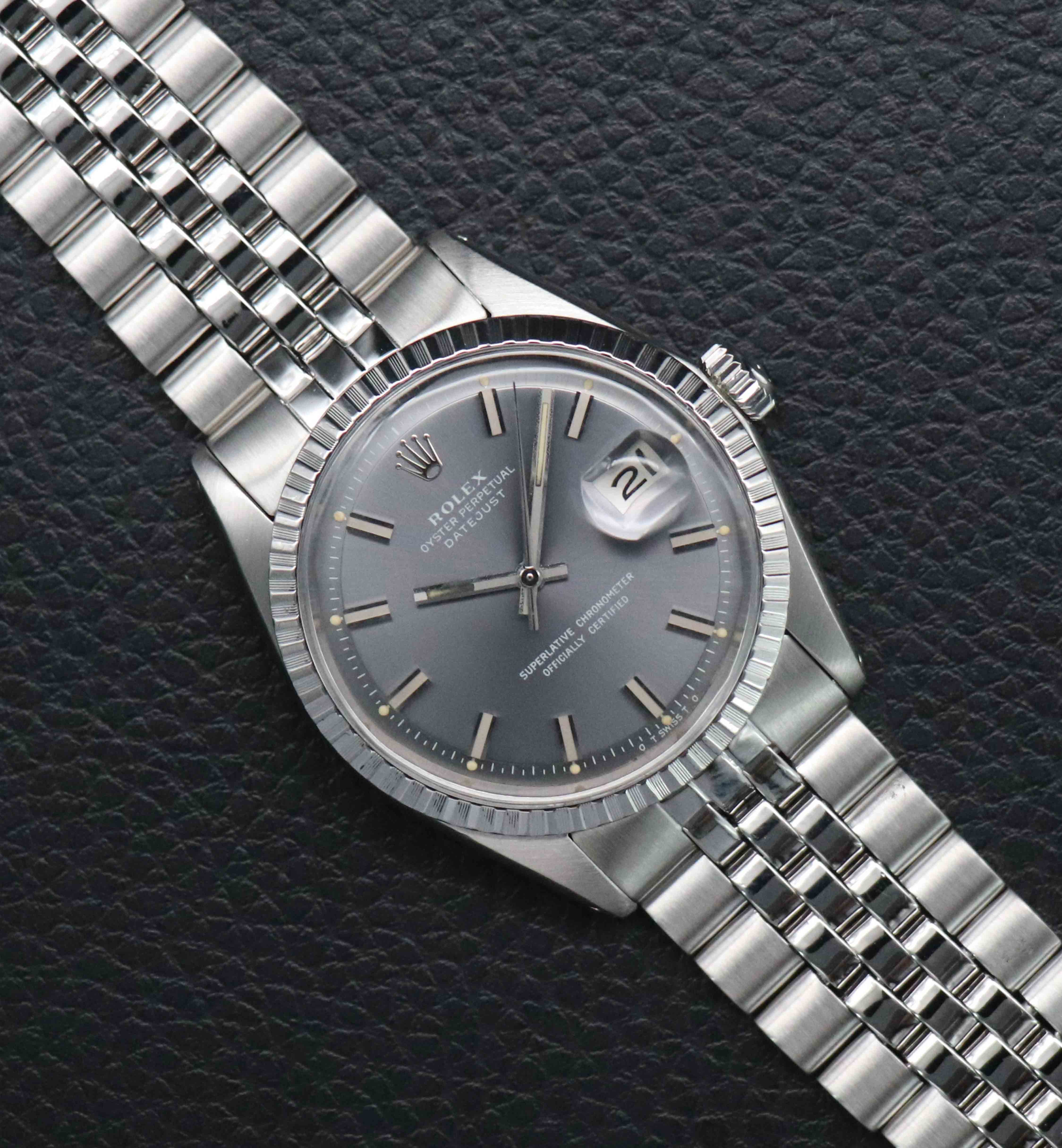 Rolex Datejust 1603 Gray Wide Boy Dial 1972