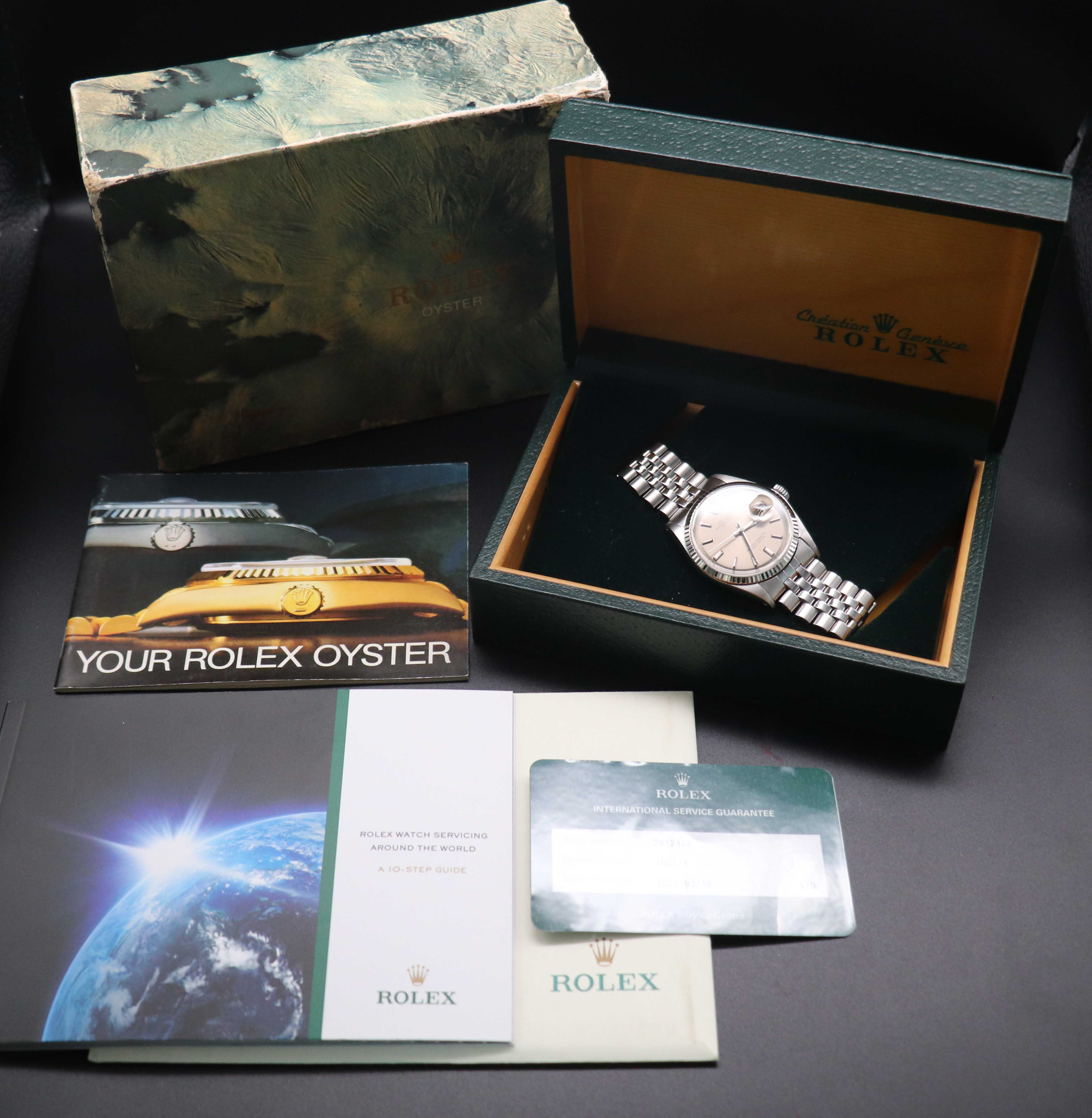 Rolex Datejust 1601 Gray Dial 1970 Box