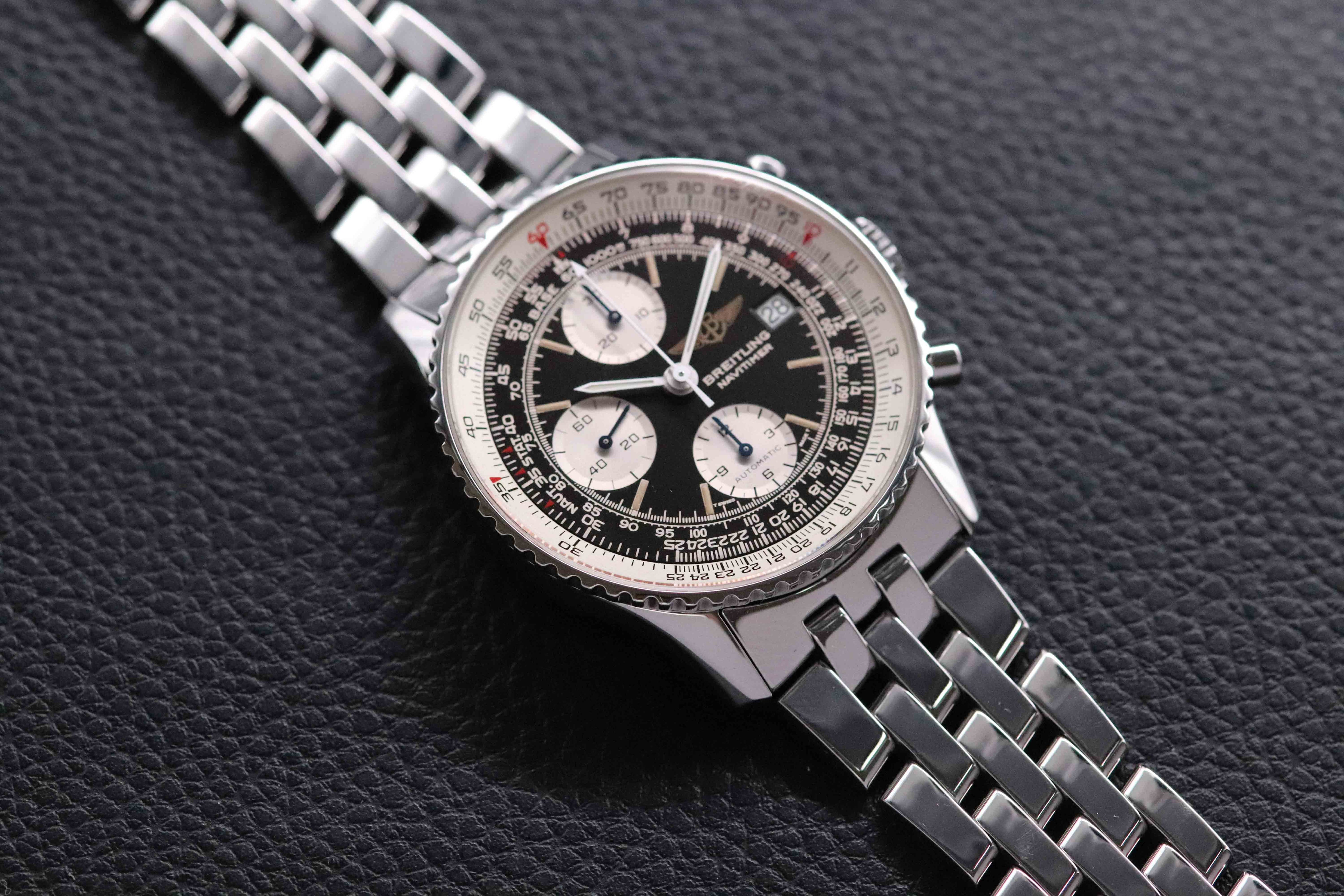 Breitling Old Navitimer A13022 Chronograph Black Dial 1999