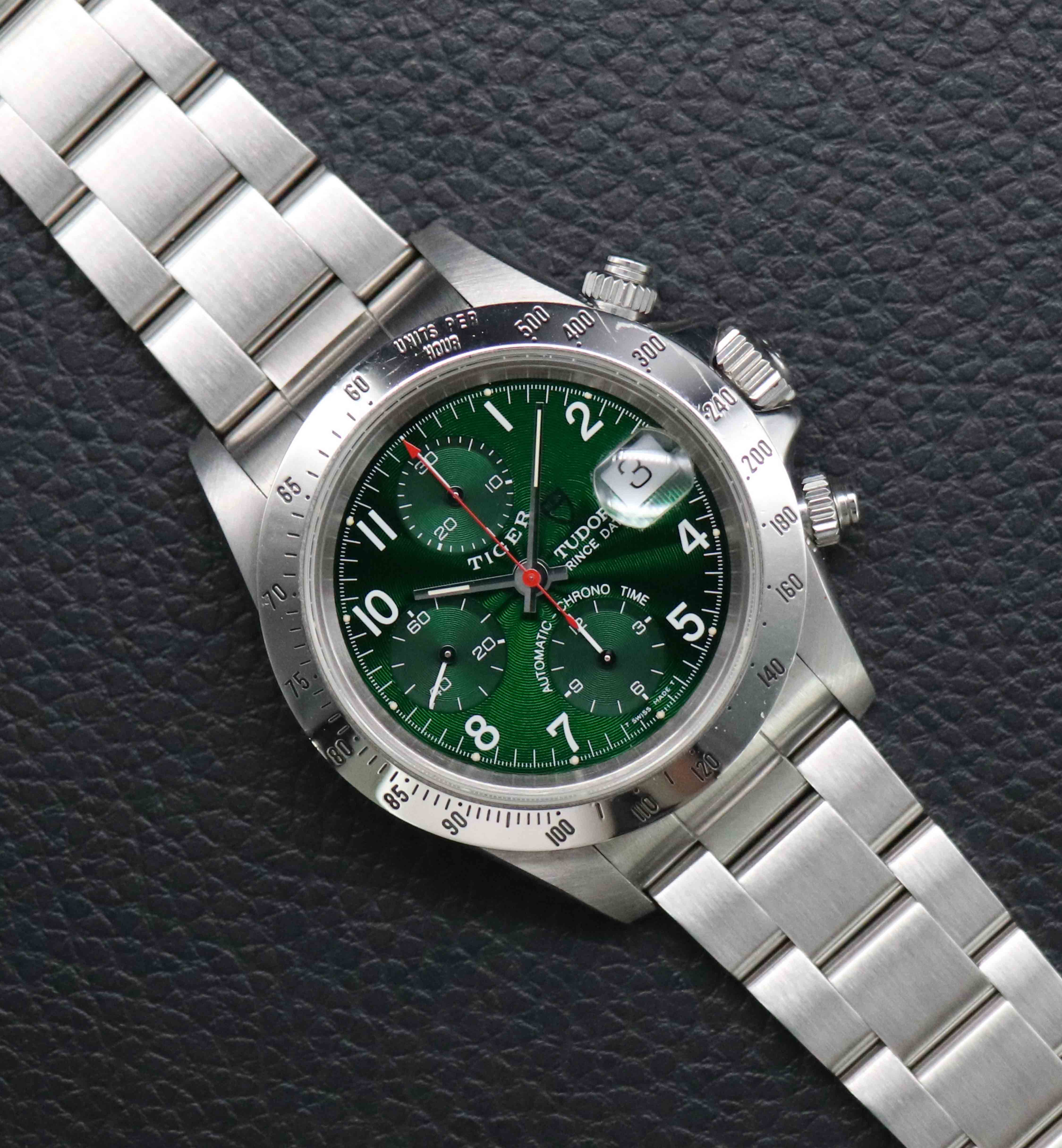 Tudor Oysterdate Small Block 79280 Green Dial 1999