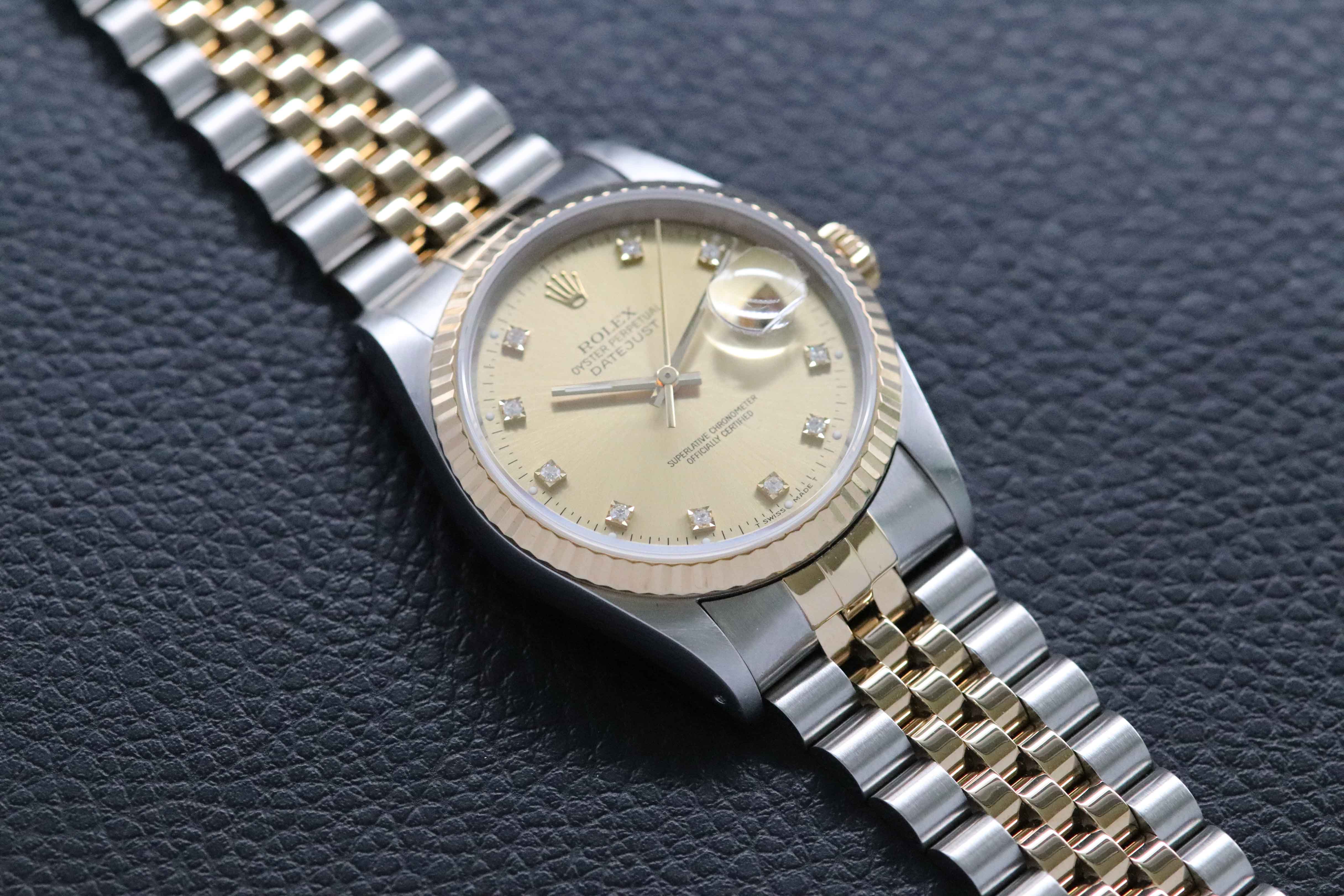 Rolex Datejust 36 16233G Champagne Dial 1993
