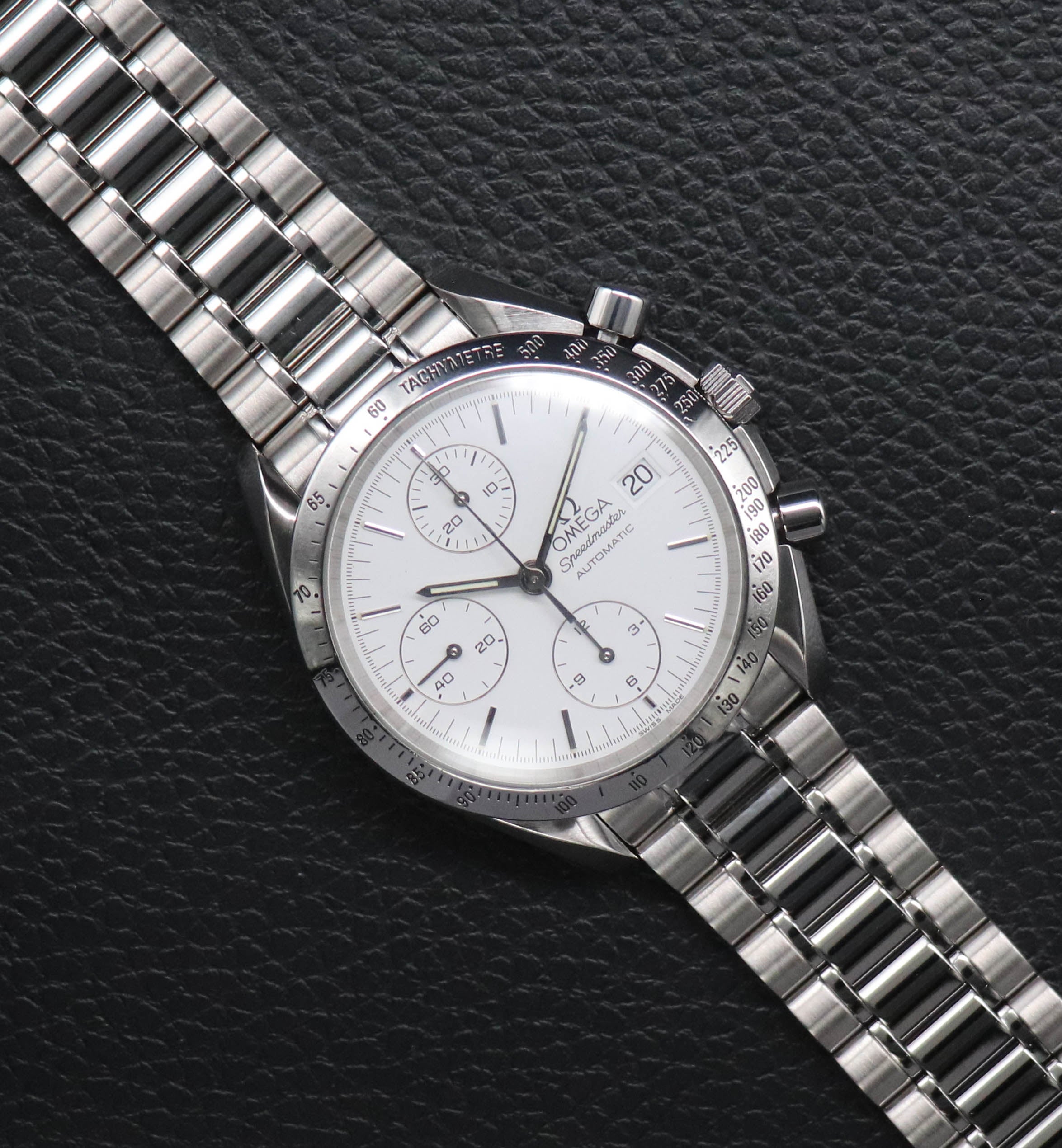 Omega Speedmaster Date 3511.20 White Dial 1998 Albino Papers