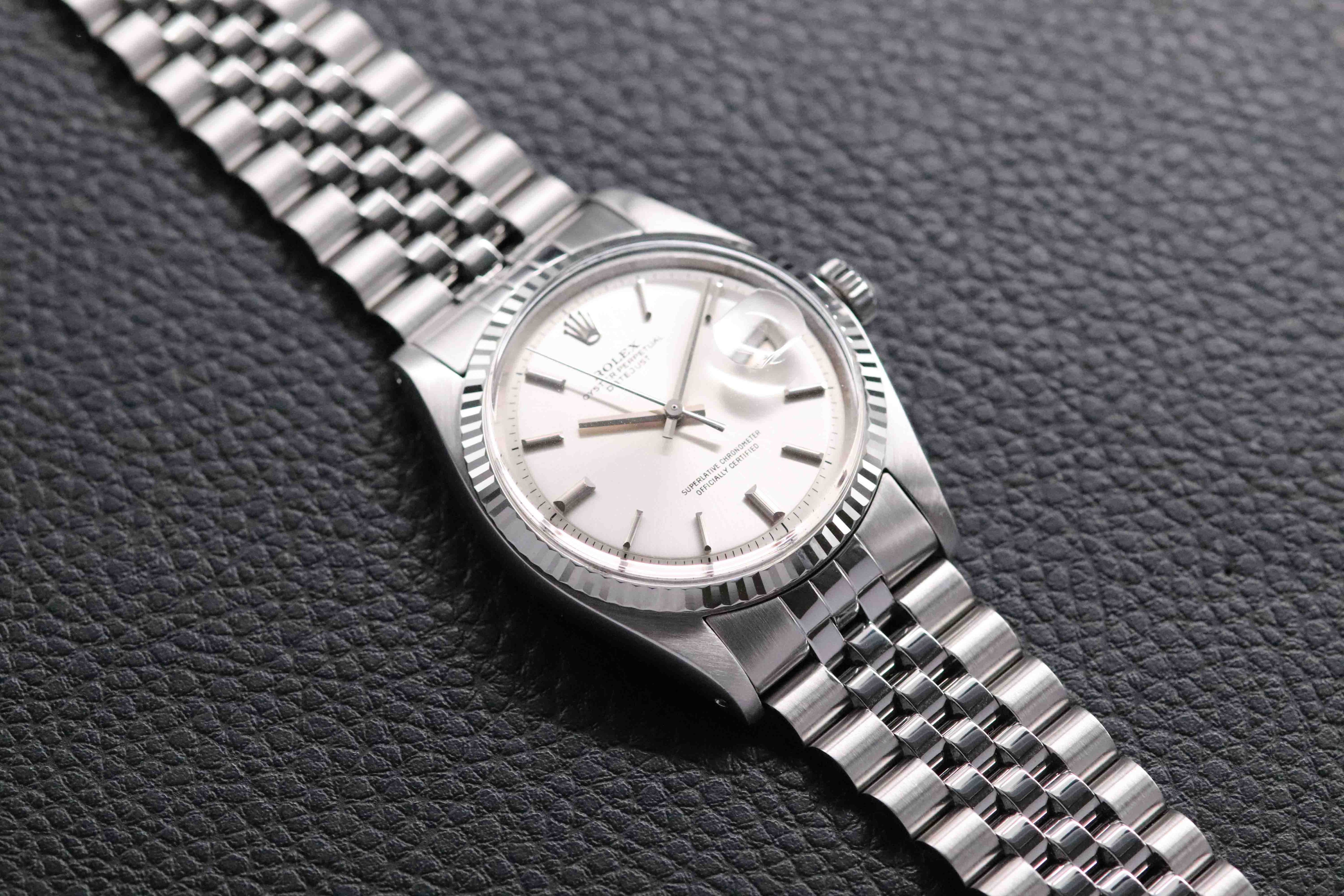 Rolex Datejust 1601 Silver 1972 No Lume Dial