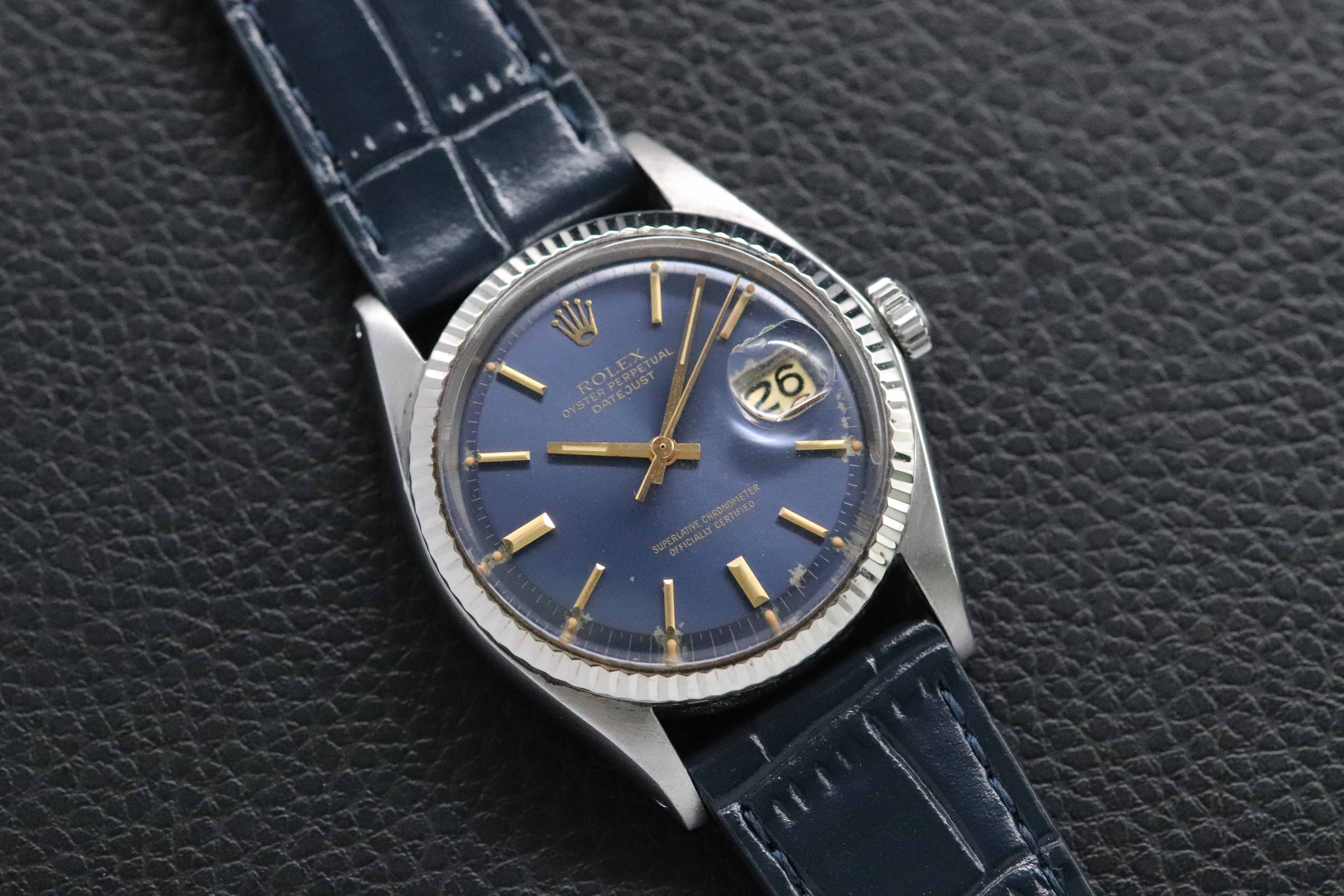 Rolex Datejust 1601 Blue Dial 1976