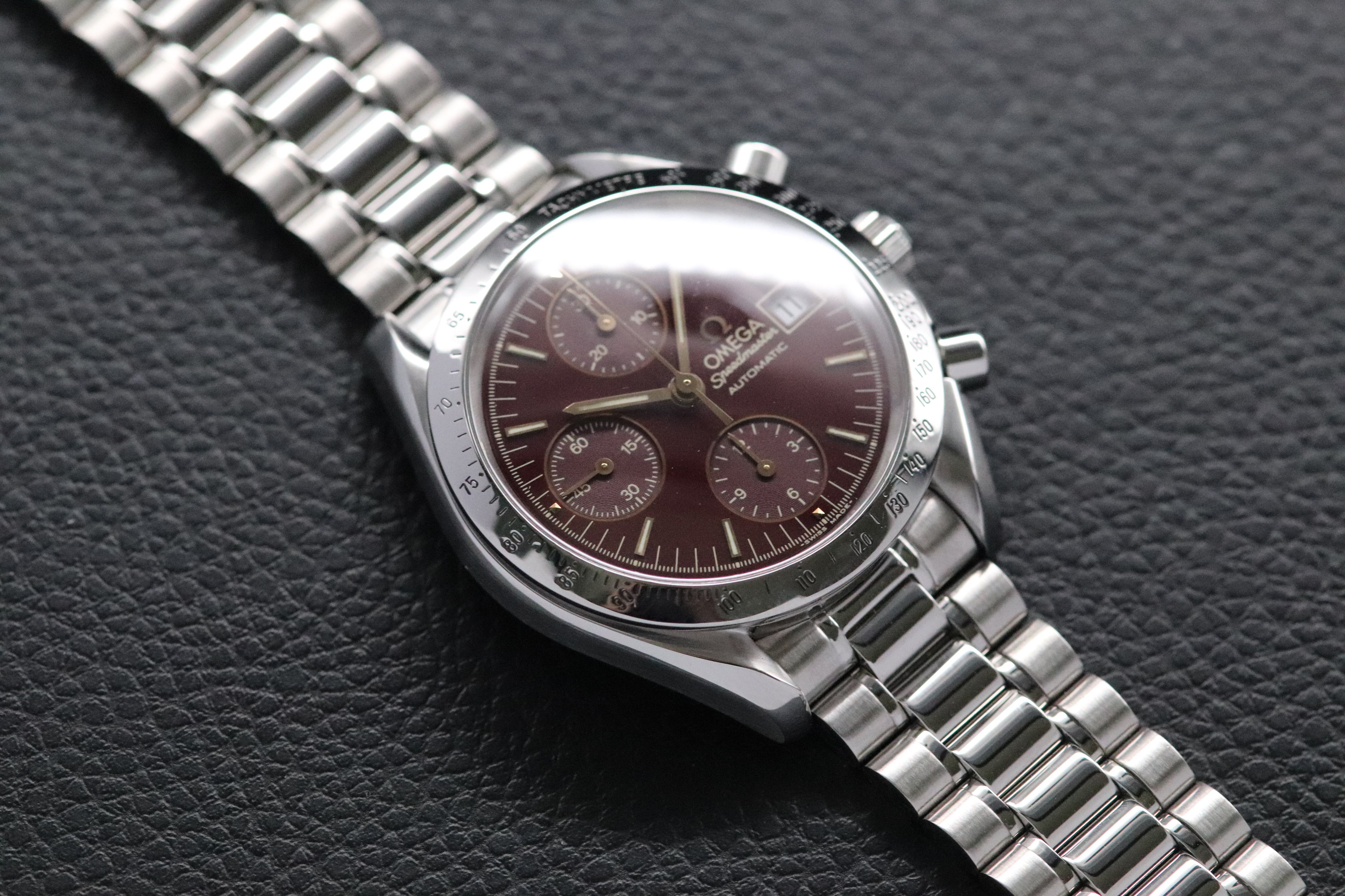 Omega Speedmaster Date 3511.61 Red Dial Fullset 1991 Box+Papers