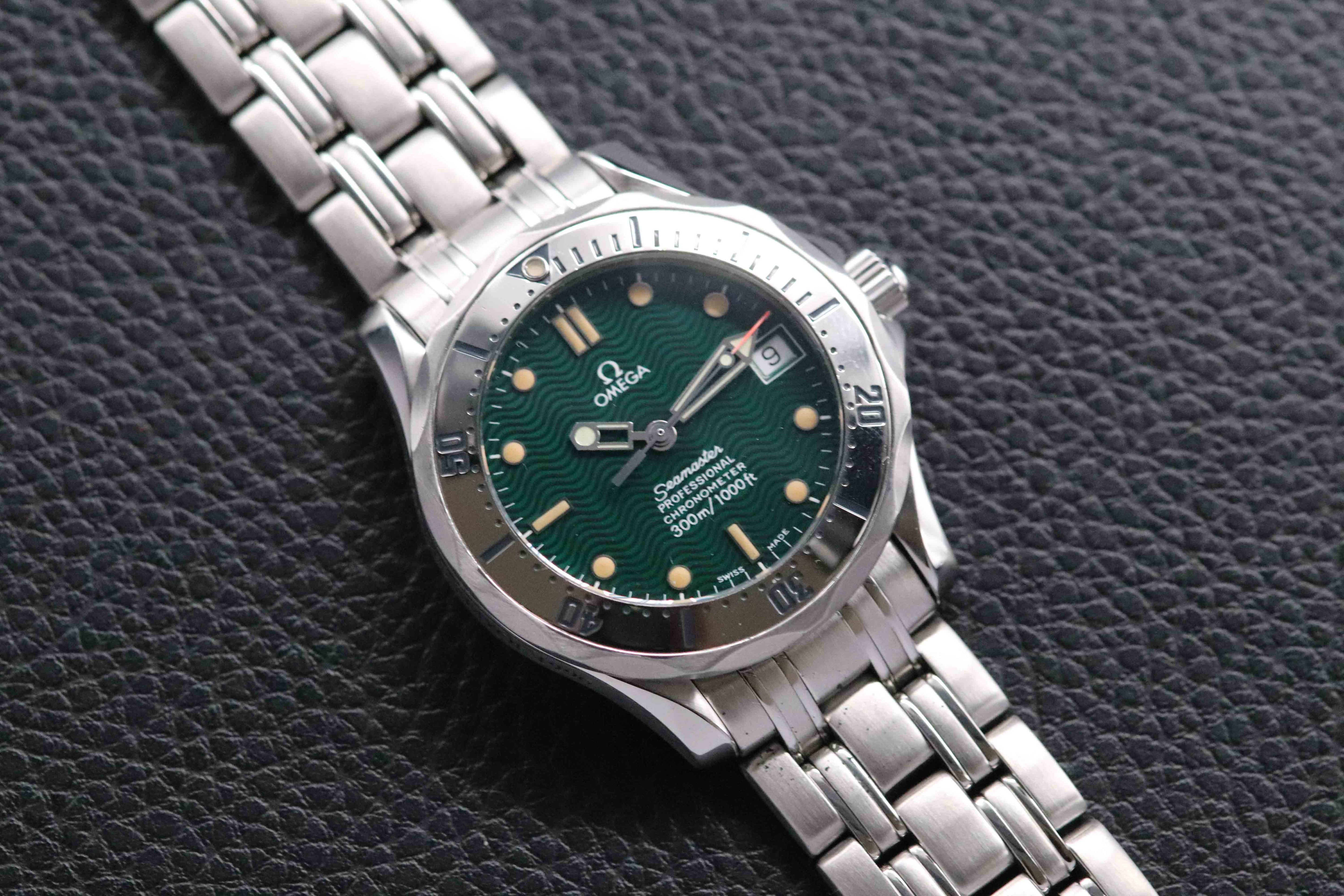 Omega Seamaster 300 2553.41 Jacques Mayol Green Fullset 1996 Box+Papers