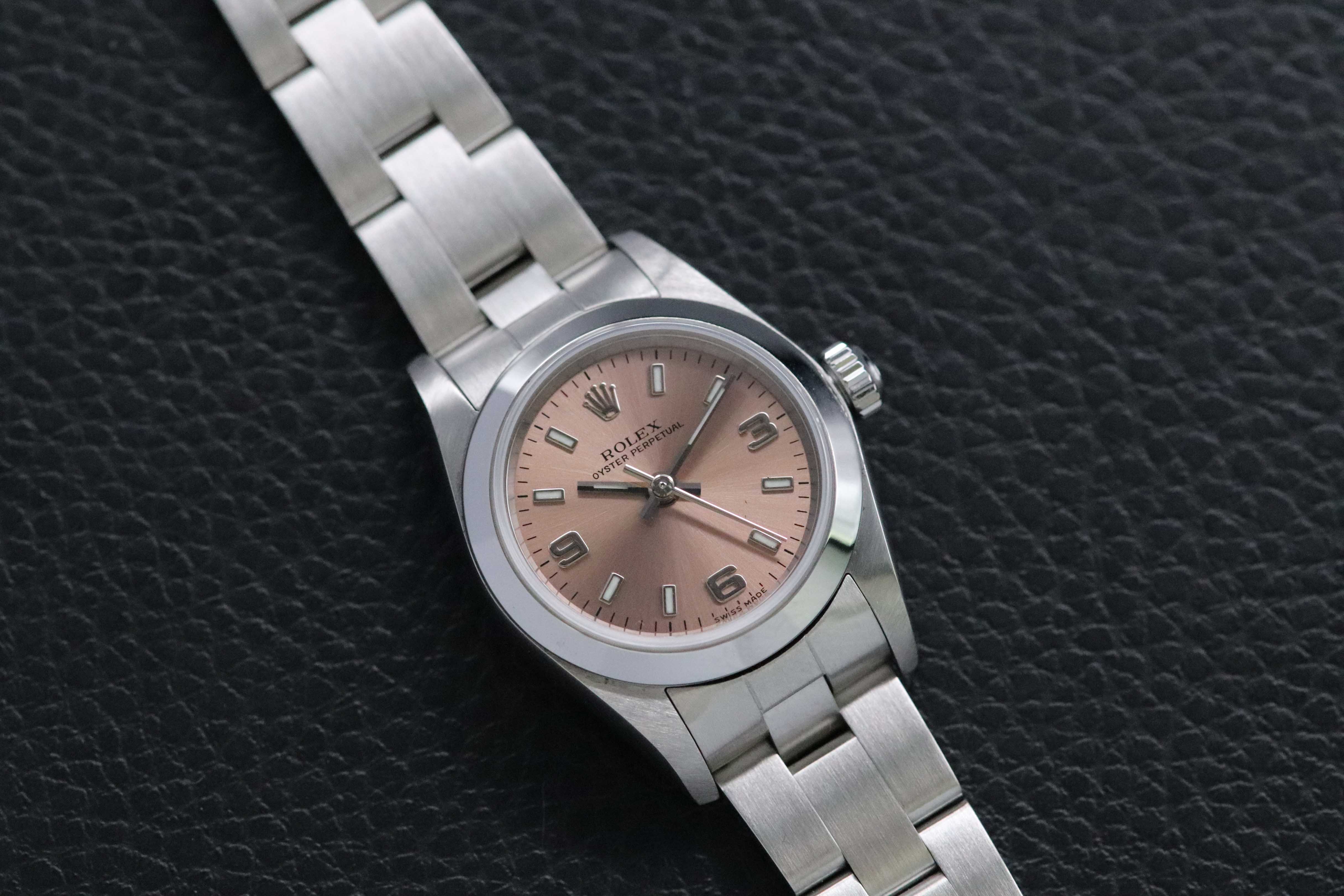 Rolex Oyster Perpetual 76080 Pink Fullset 2003 Box+Papers