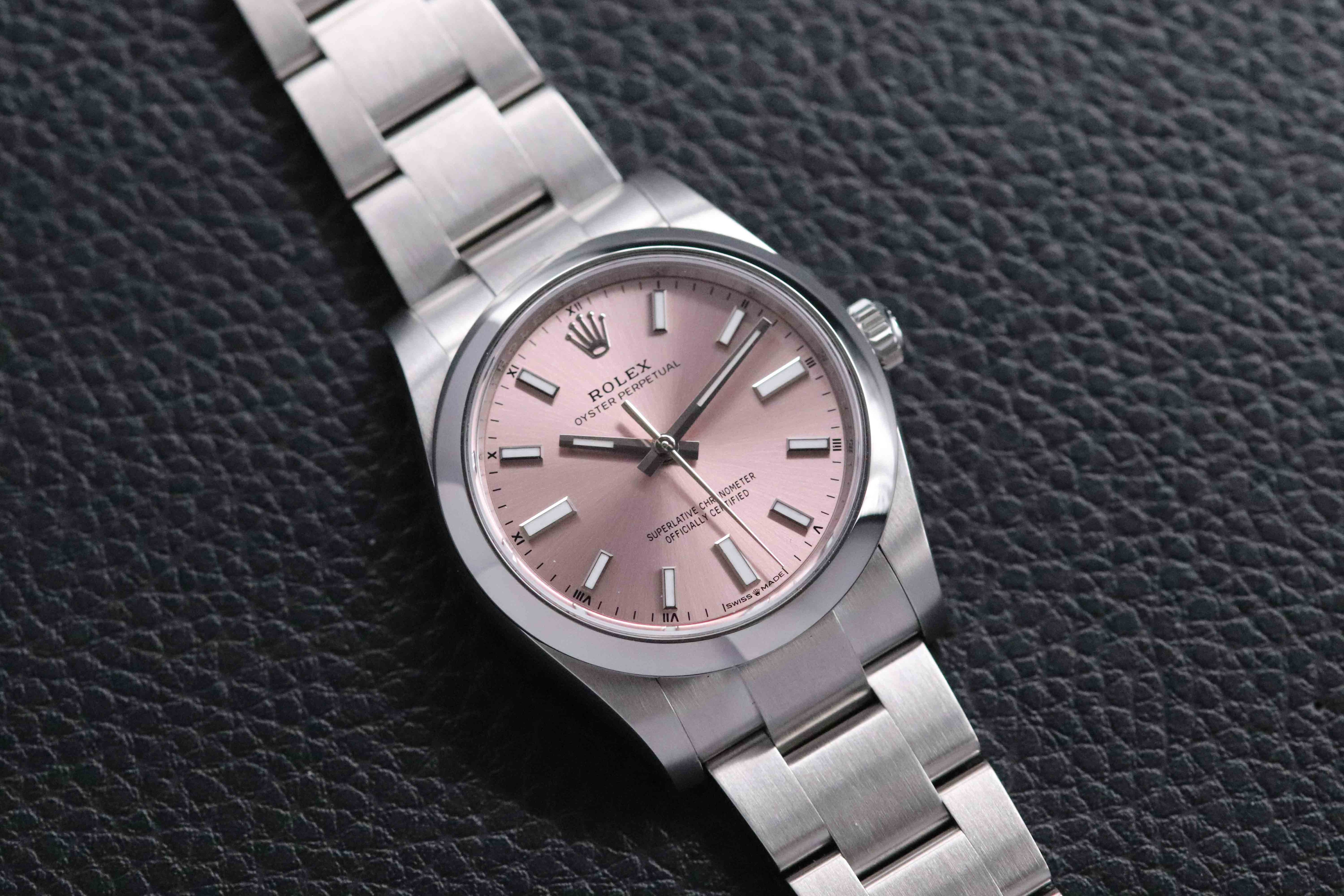 Rolex Oyster Perpetual 124200 Pink Fullset 2025 Box+Papers