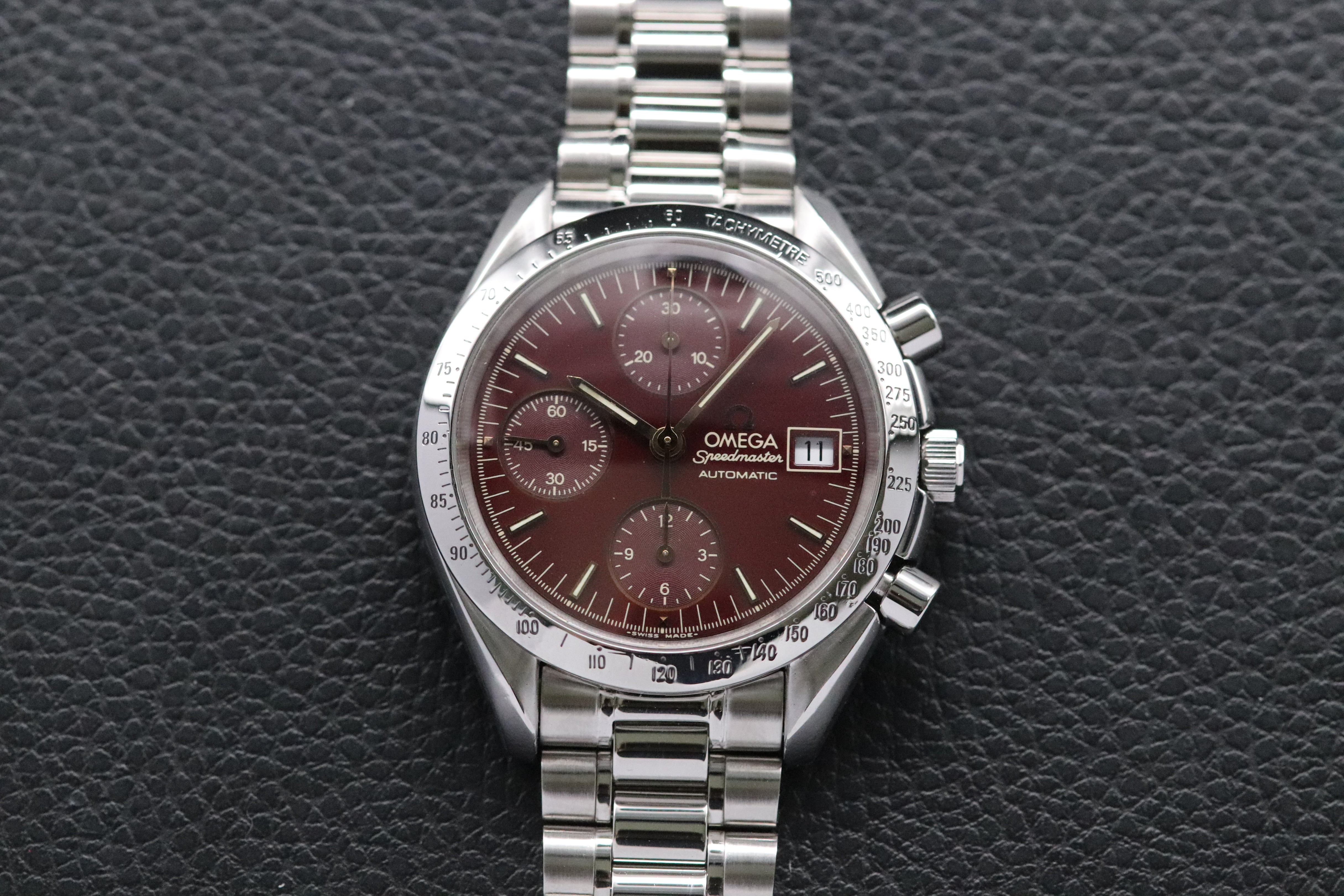 Omega Speedmaster Date 3511.61 Red Dial Fullset 1991 Box+Papers