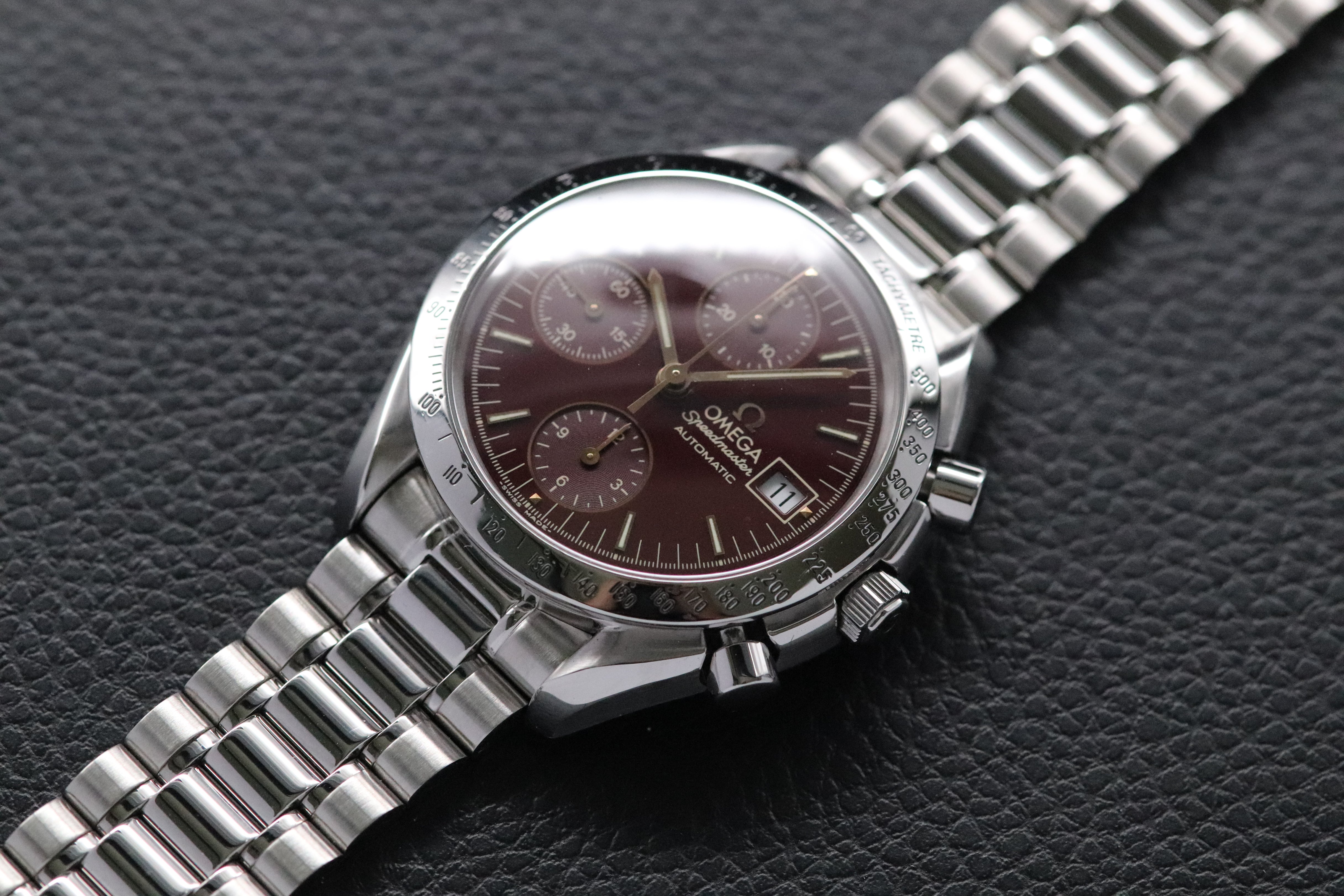 Omega Speedmaster Date 3511.61 Red Dial Fullset 1991 Box+Papers