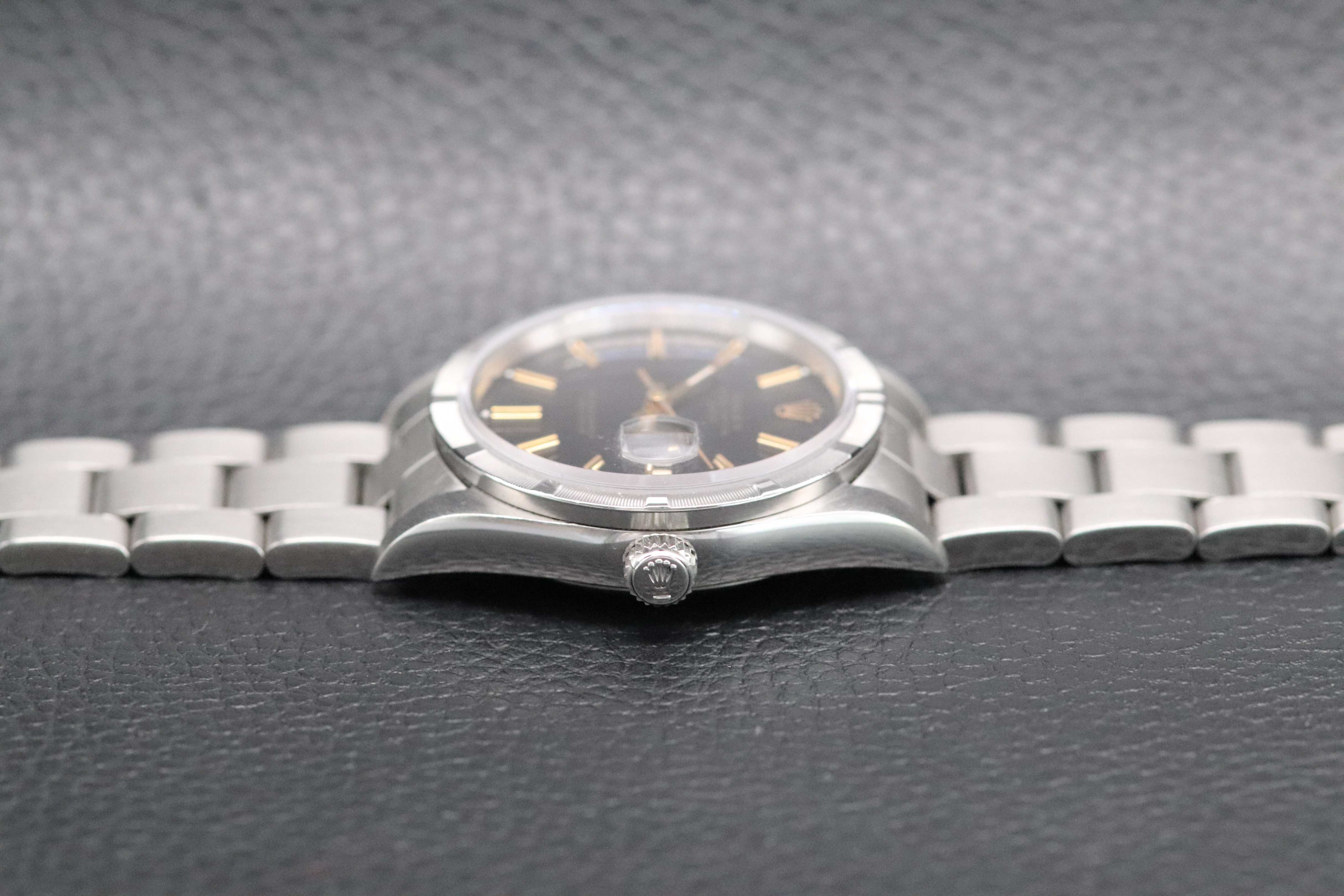 Rolex Date 15210 Black Dial Fullset 1995 Box+Papers