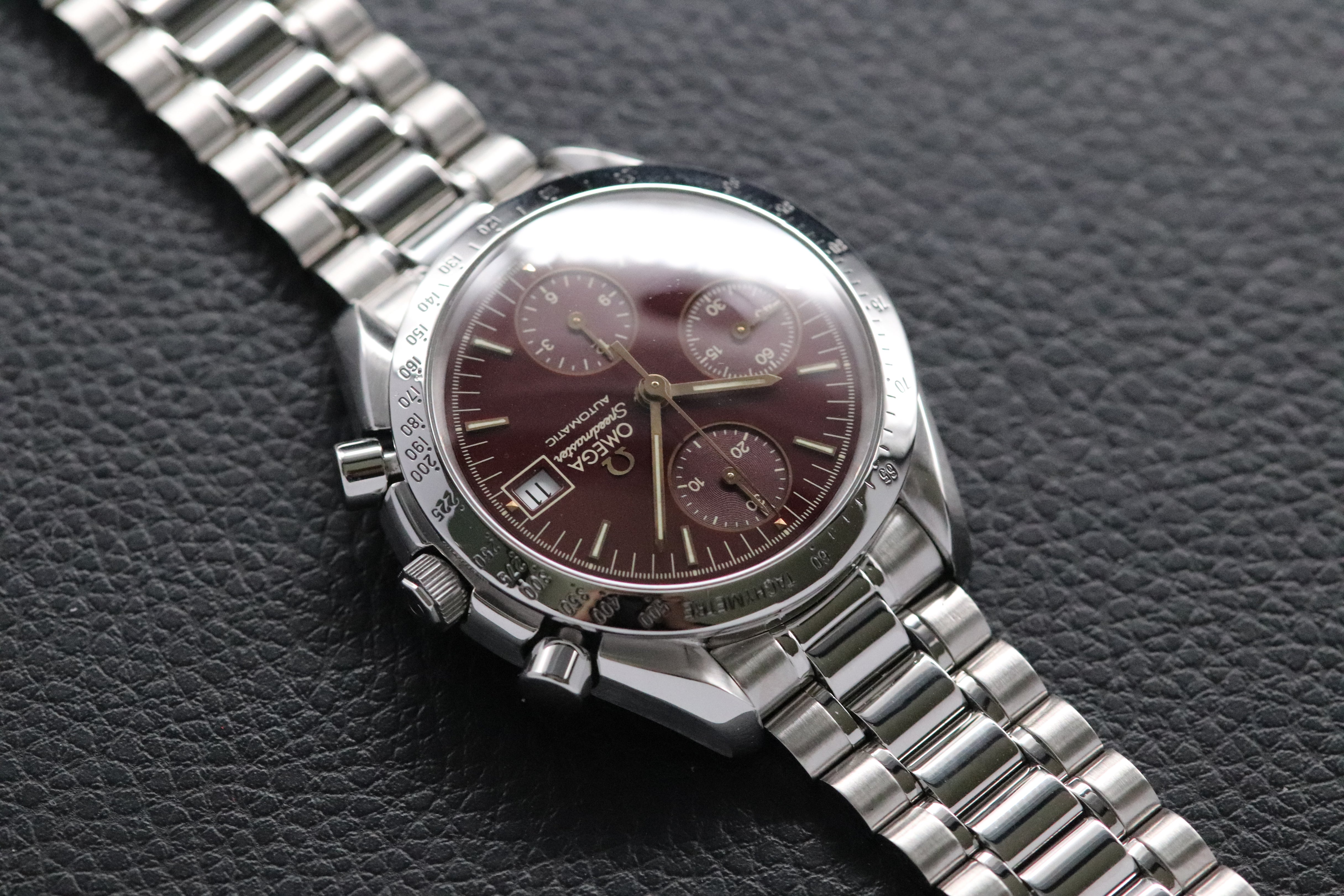 Omega Speedmaster Date 3511.61 Red Dial Fullset 1991 Box+Papers