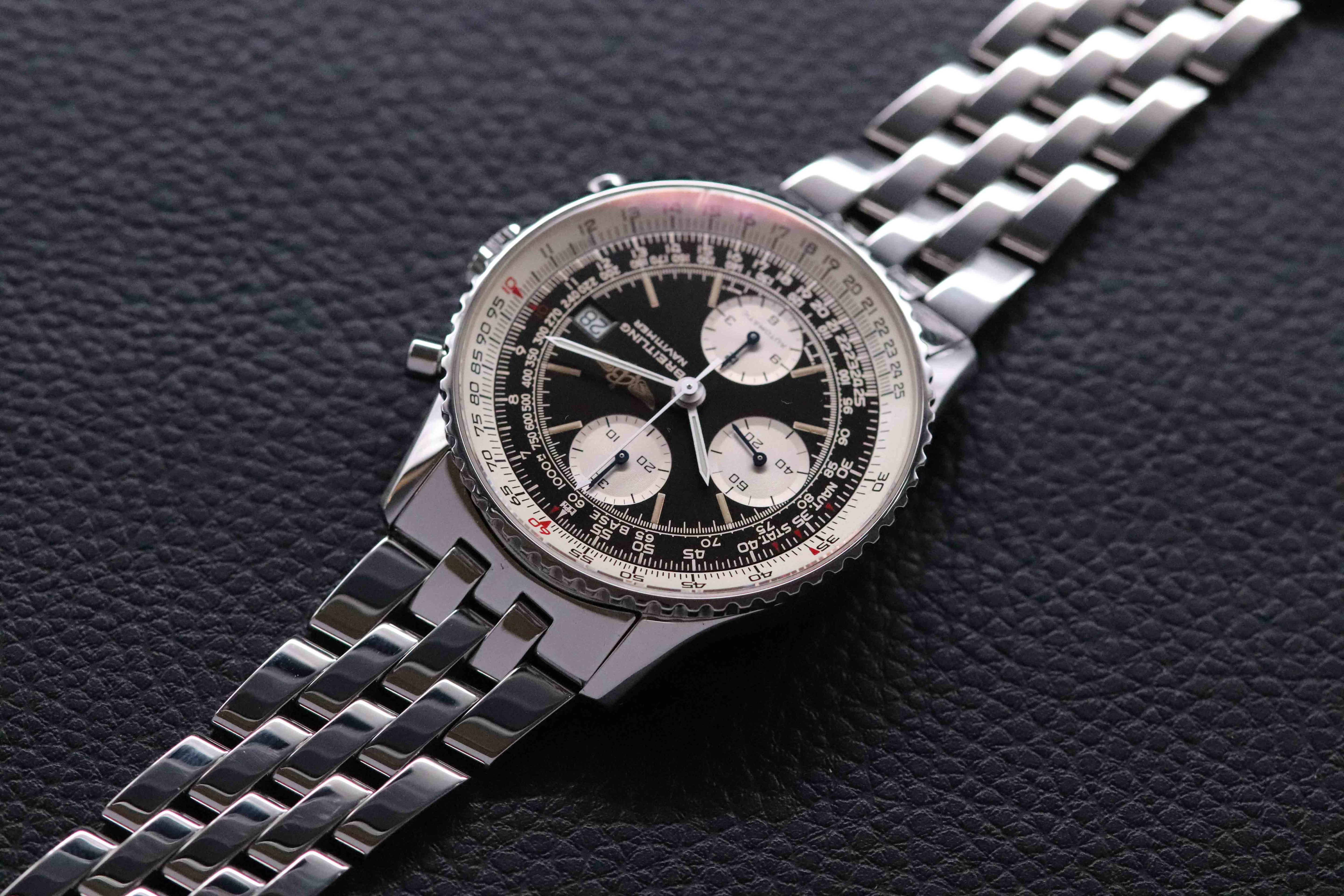 Breitling Old Navitimer A13022 Chronograph Black Dial 1999