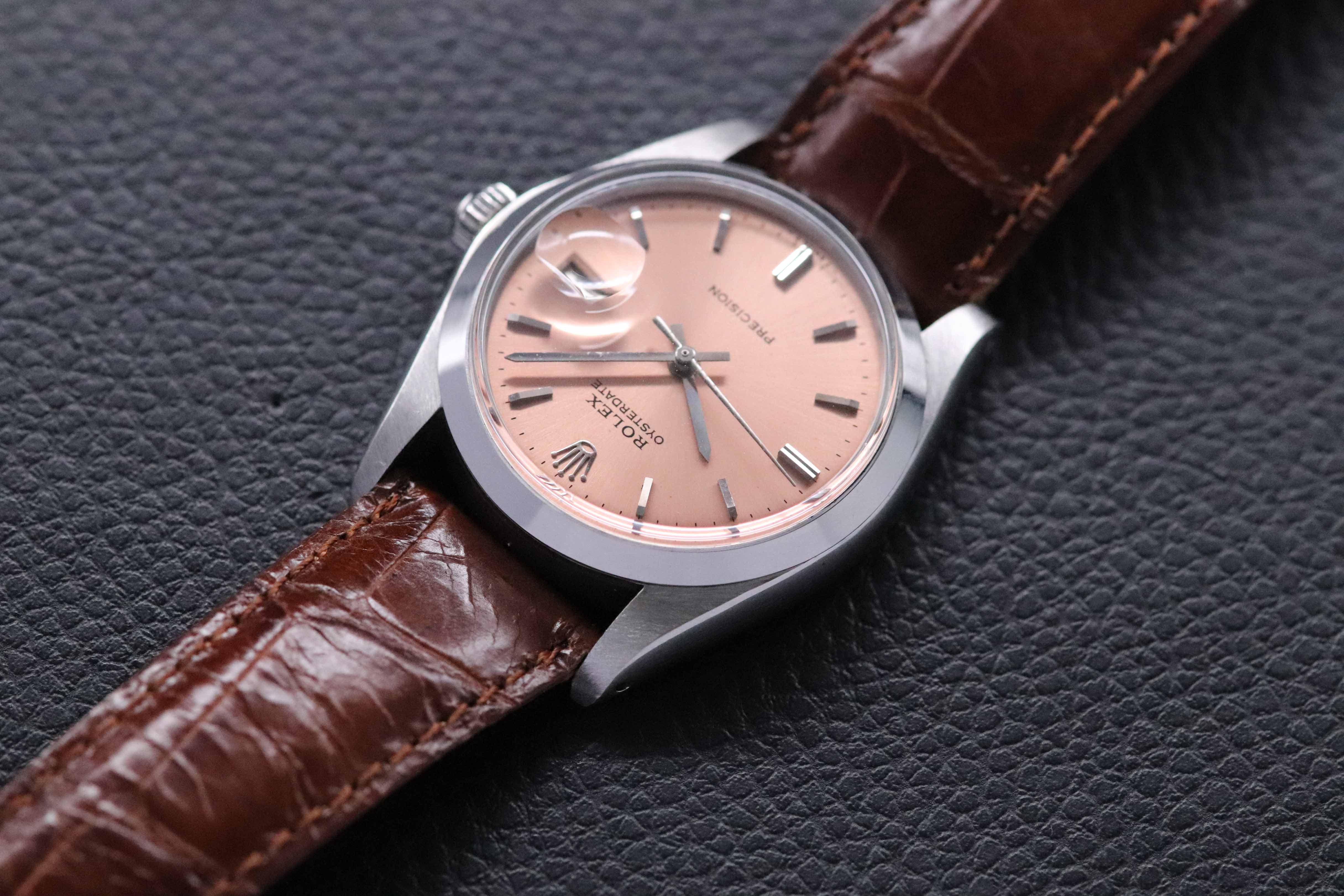 Rolex Oysterdate 6694 Pink Dial 1980