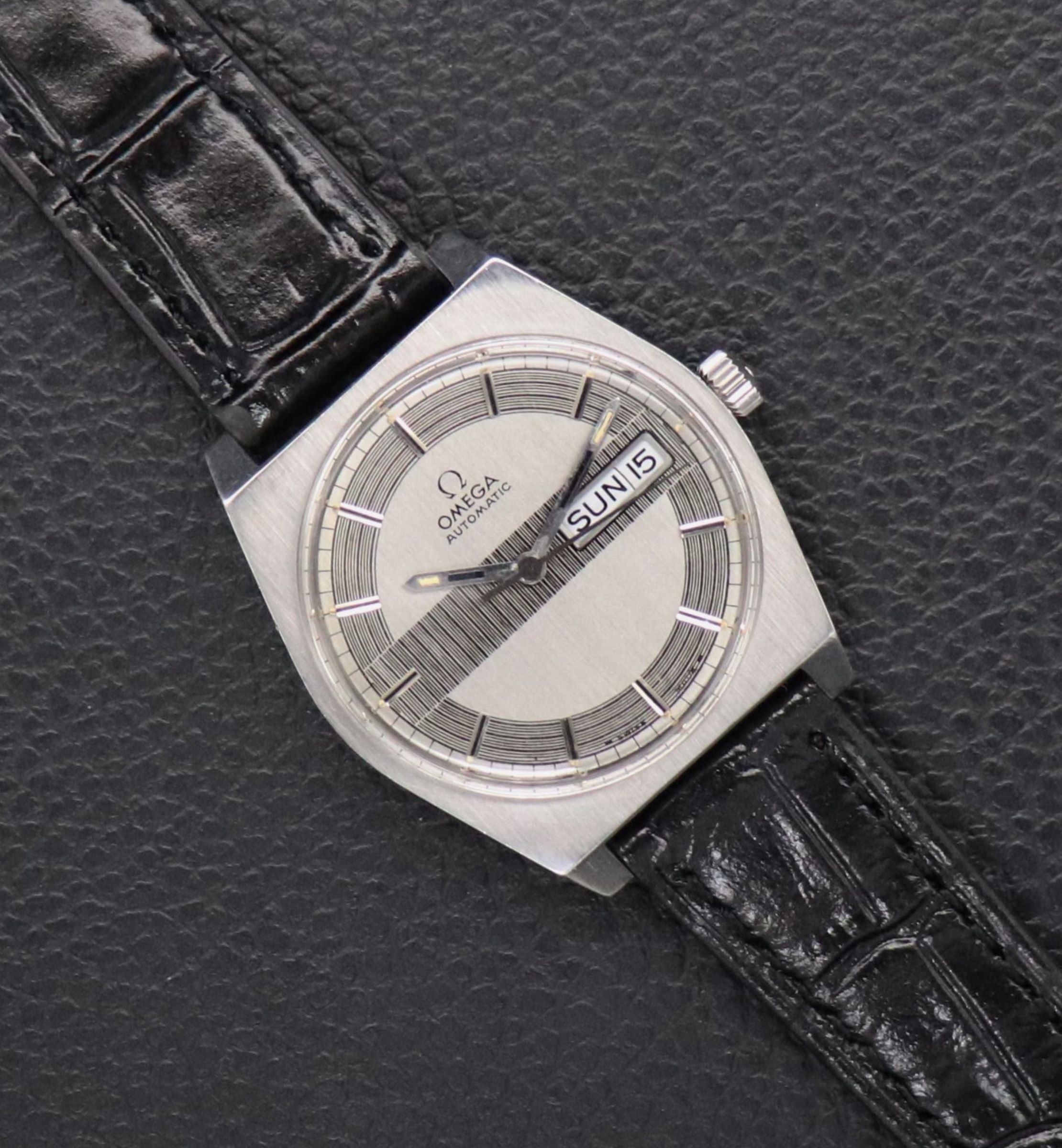 Omega Date Day 166.0141 Guilloche 1970