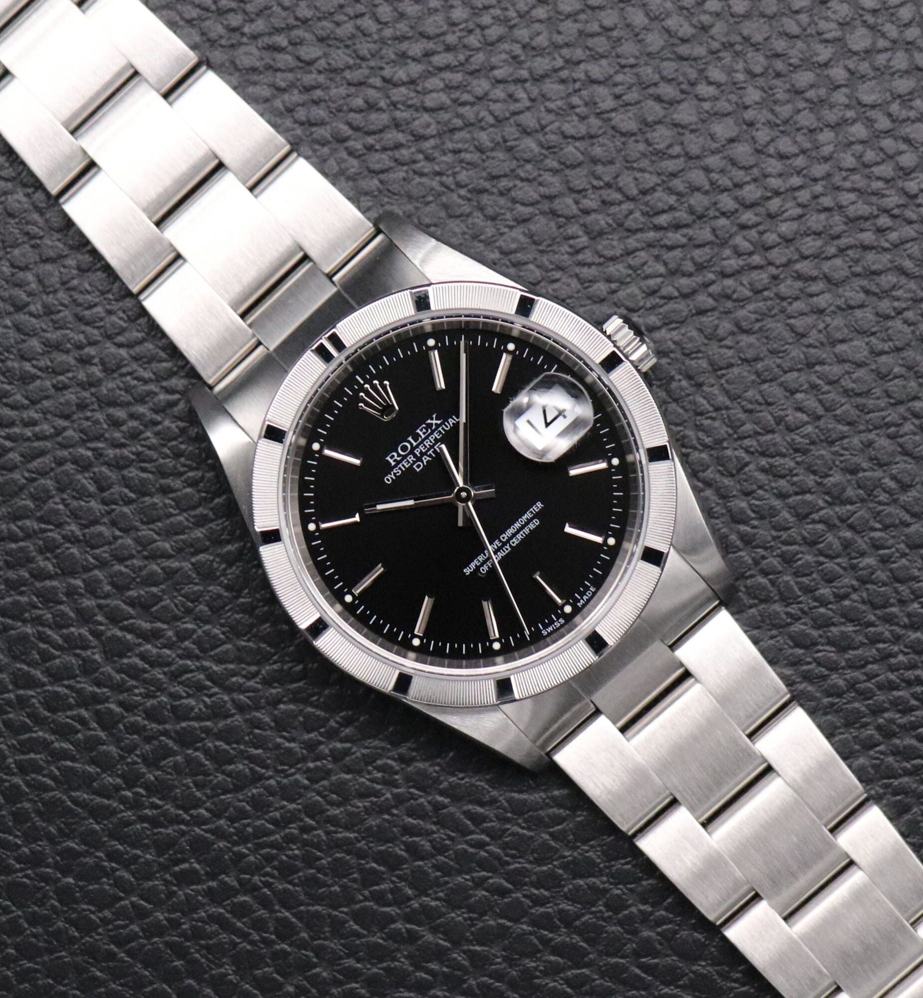 Rolex Date 15210 Black Dial 2002