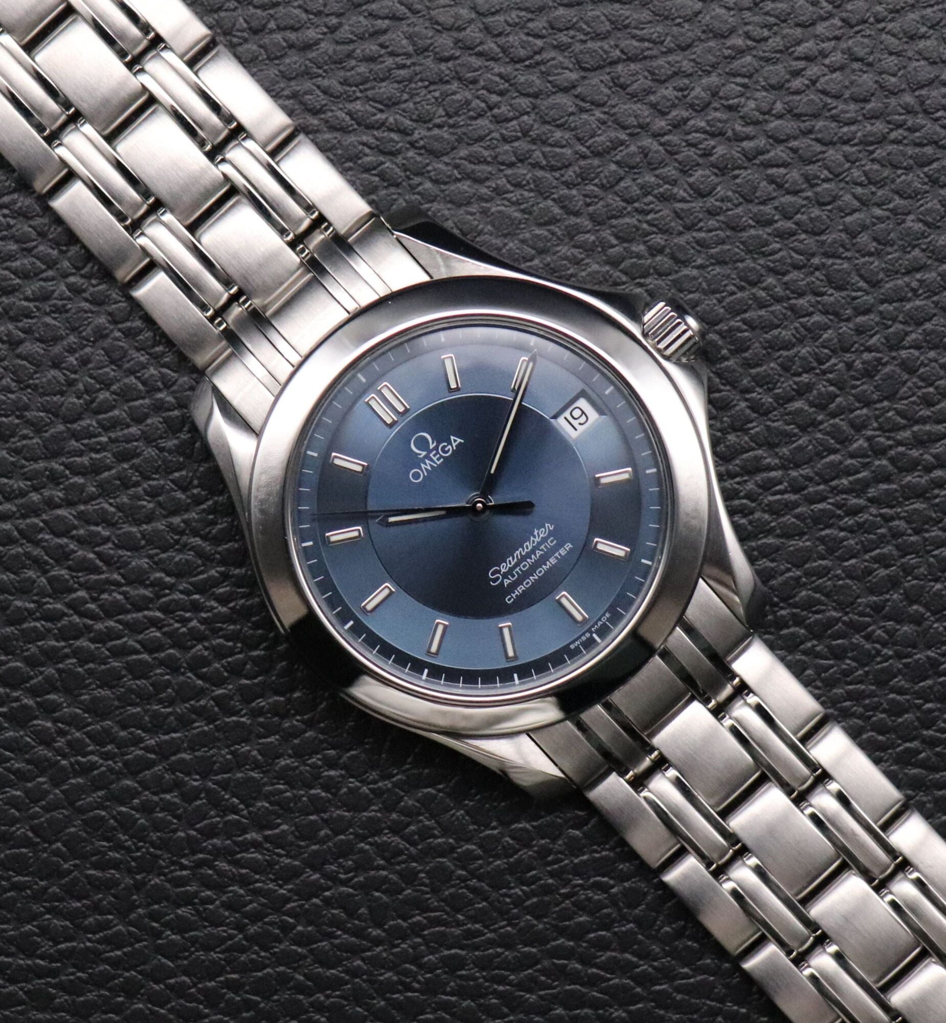 Omega Seamaster 2501.82 Blue Dial Fullset 2002 Box+Papers