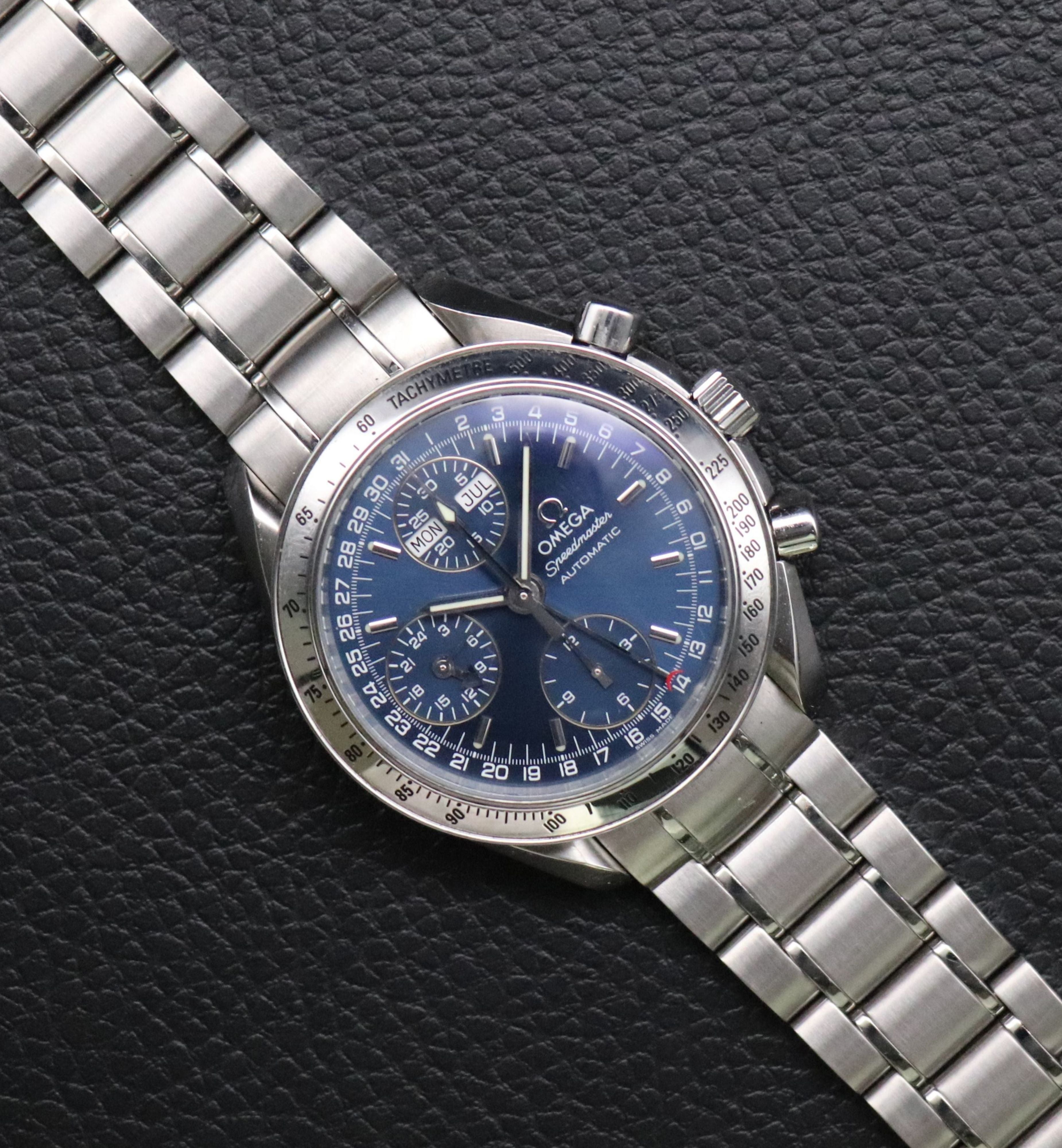 Omega Speedmaster Day Date 3523.80 Blue Dial 1998