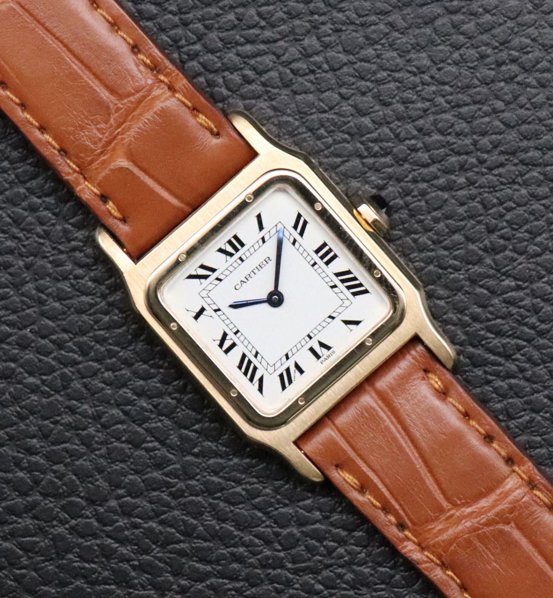 Cartier Santos Dumont 78097 Paris Dial Fullset 1978 Box+Papers