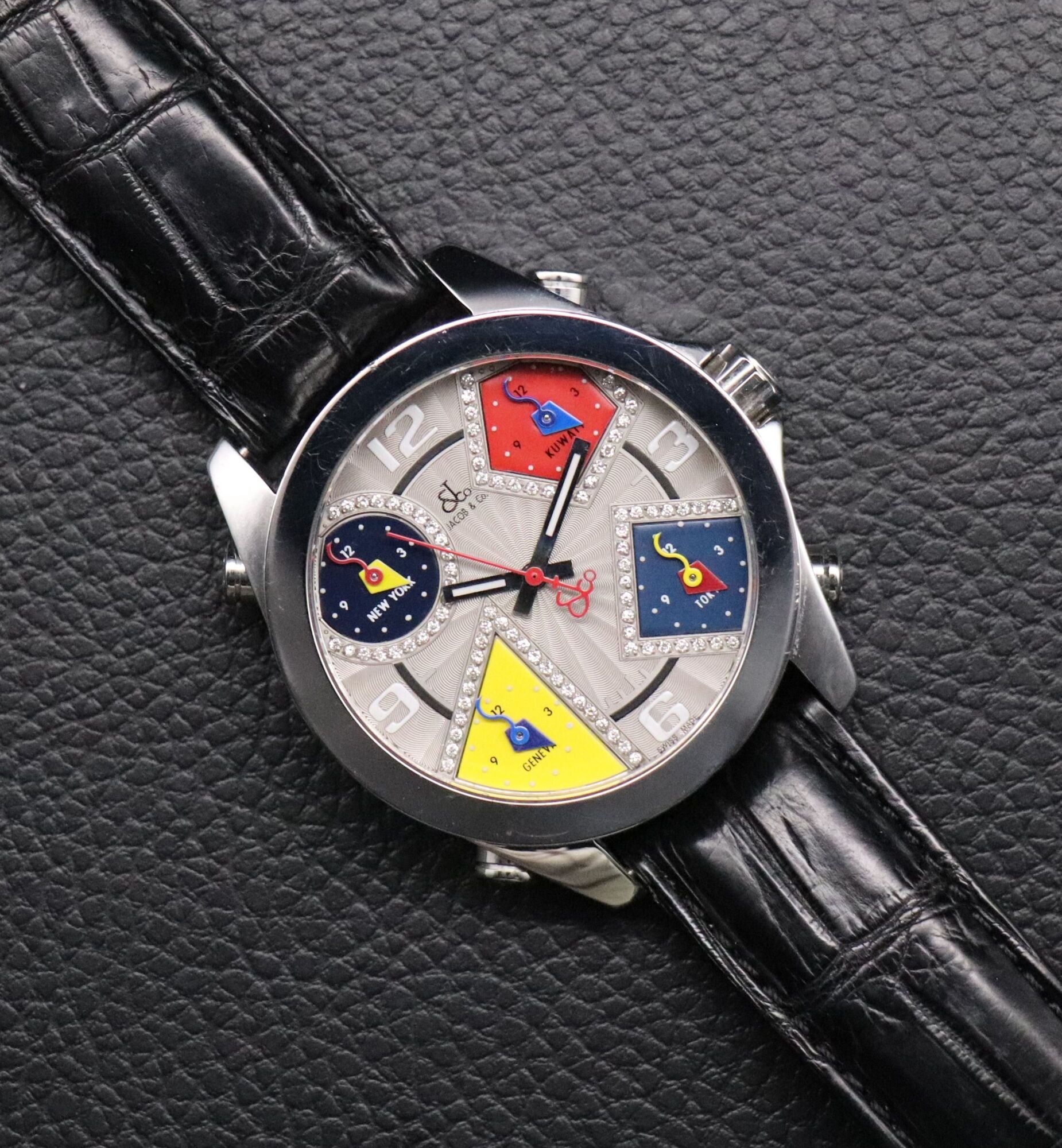 Jacob & CO 5 Time Zones A5295 Box+Straps