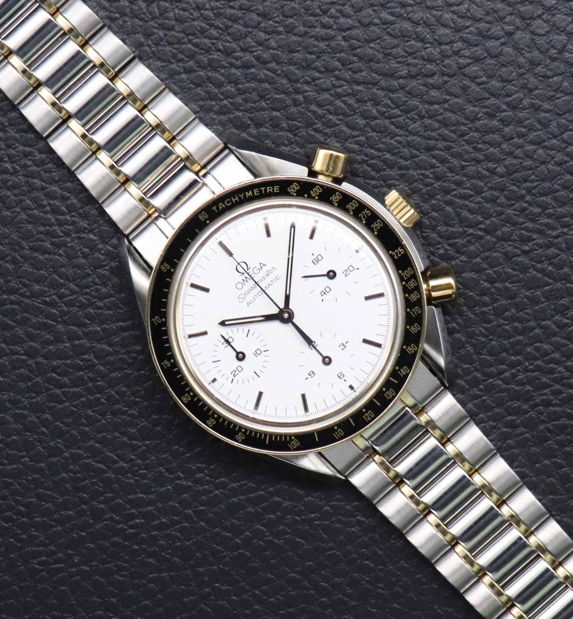 Omega Speedmaster Reduced 3310.20 Albino Gold 1991 White Dial