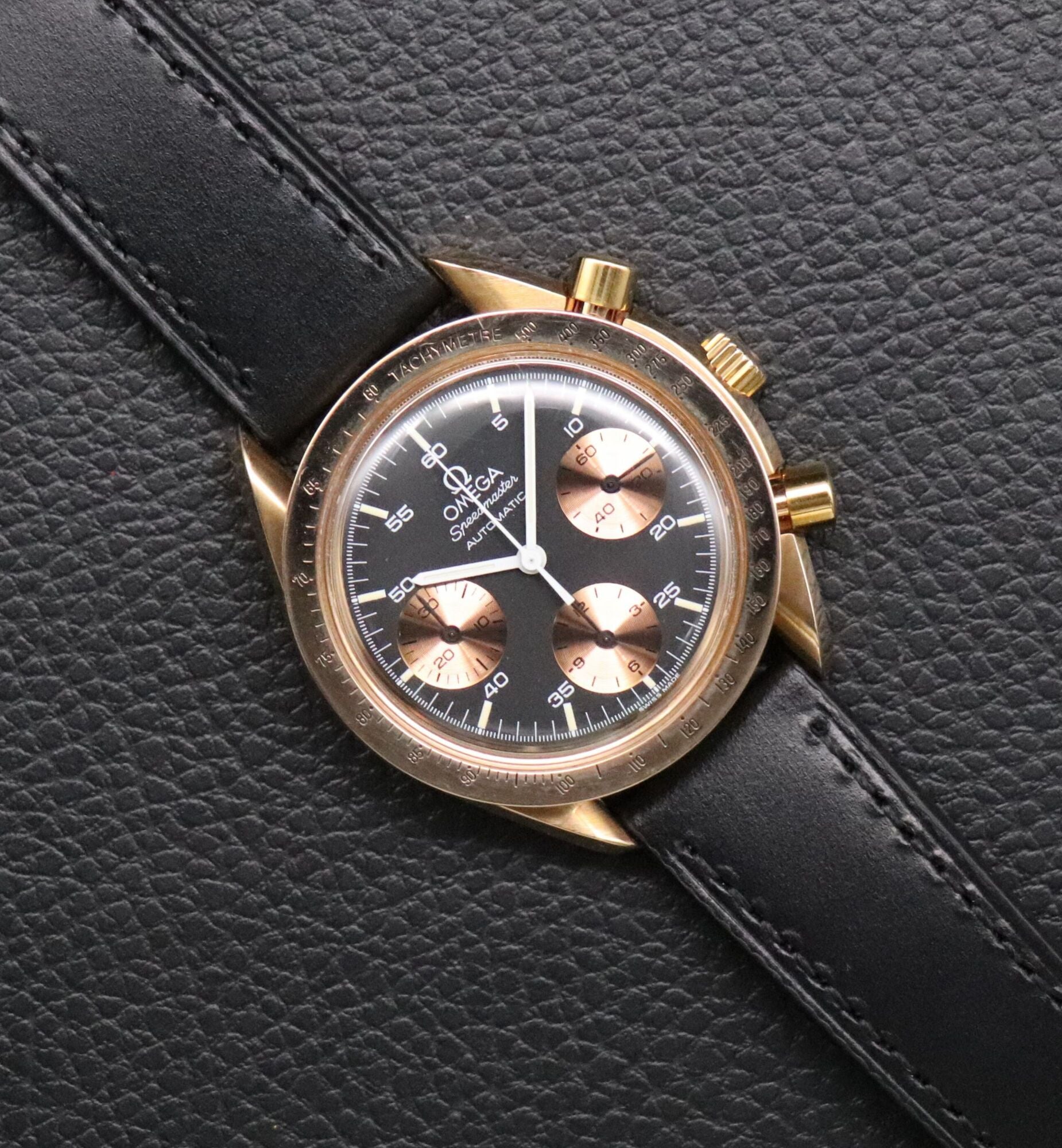 Omega Speedmaster Reduced 175.0033 Gold Fullset 1991 Box+Papers