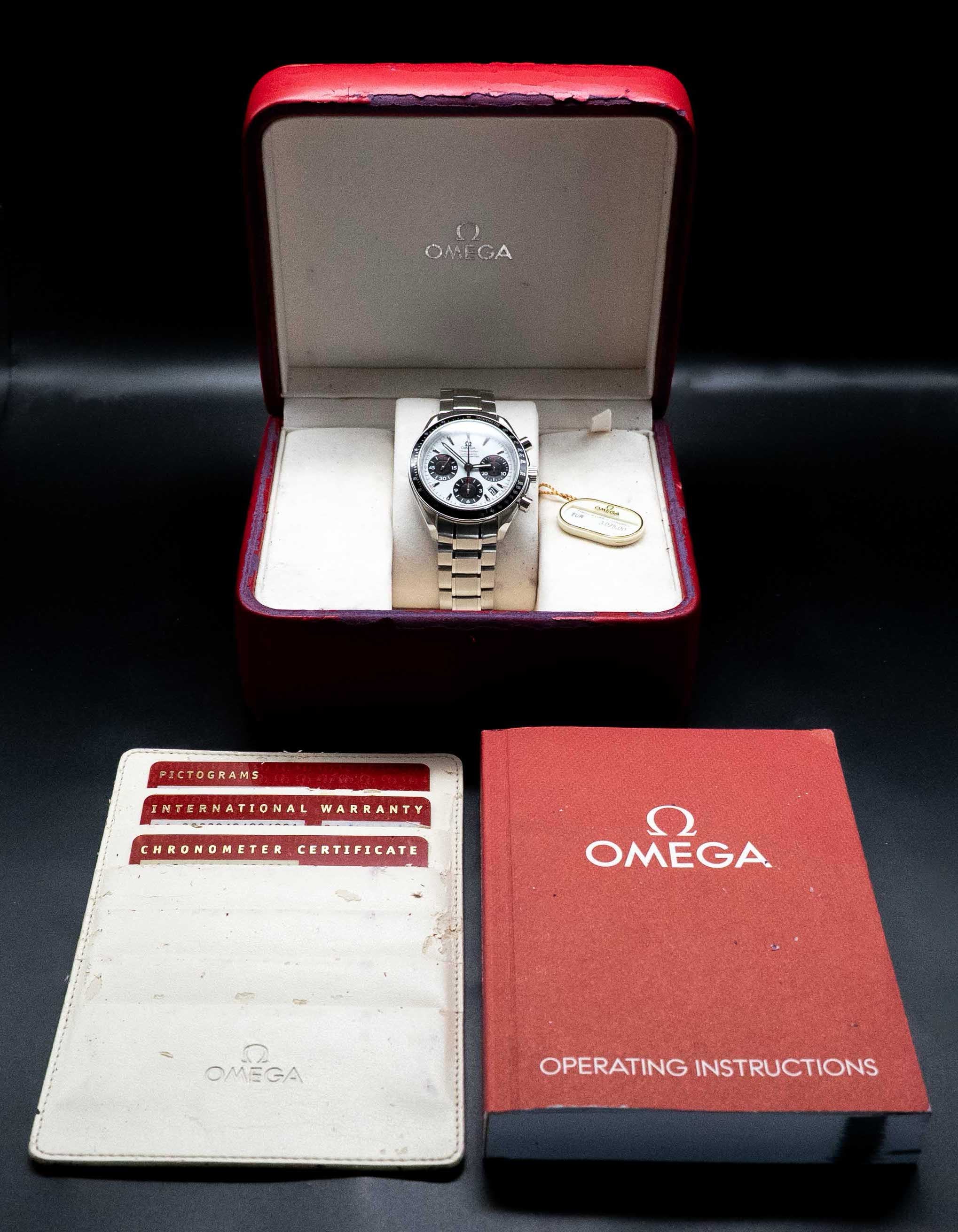 Omega Speedmaster Date 323.30.40.40.04.001 Albino Fullset 2013 Box+Paper