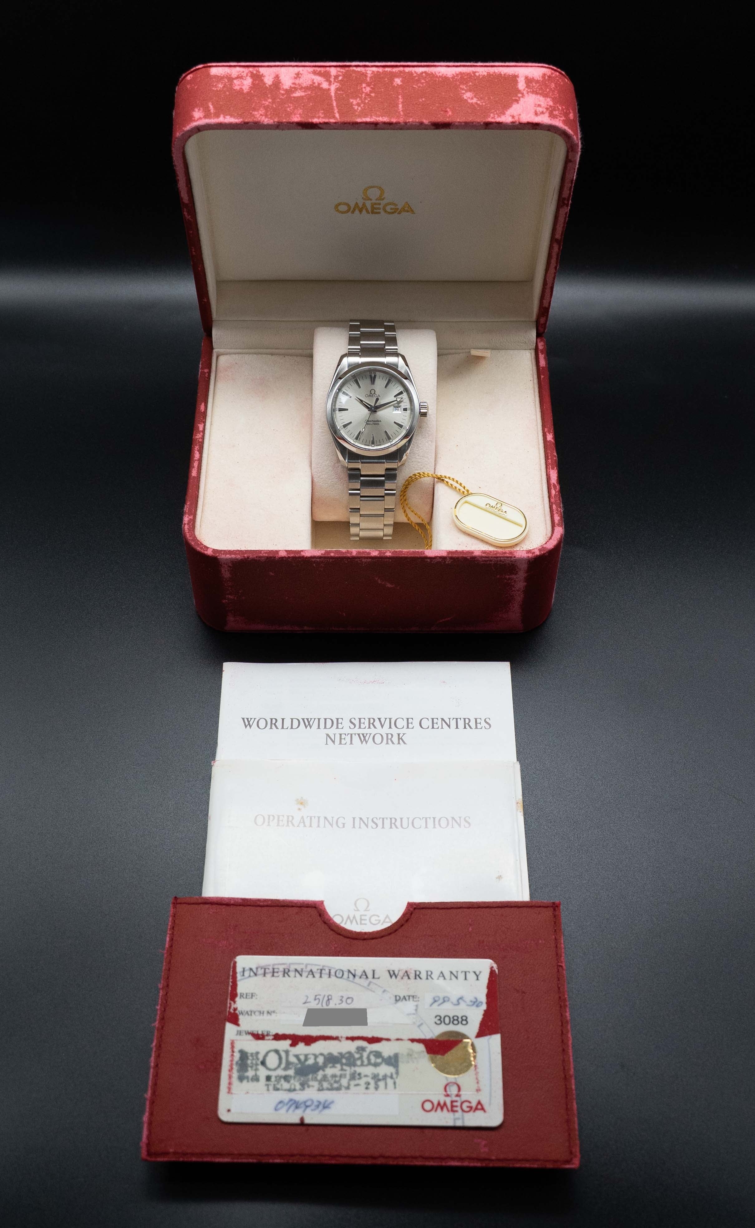 Omega Seamaster Aqua Terra 2518.30 Fullset 1999 Box+Papers