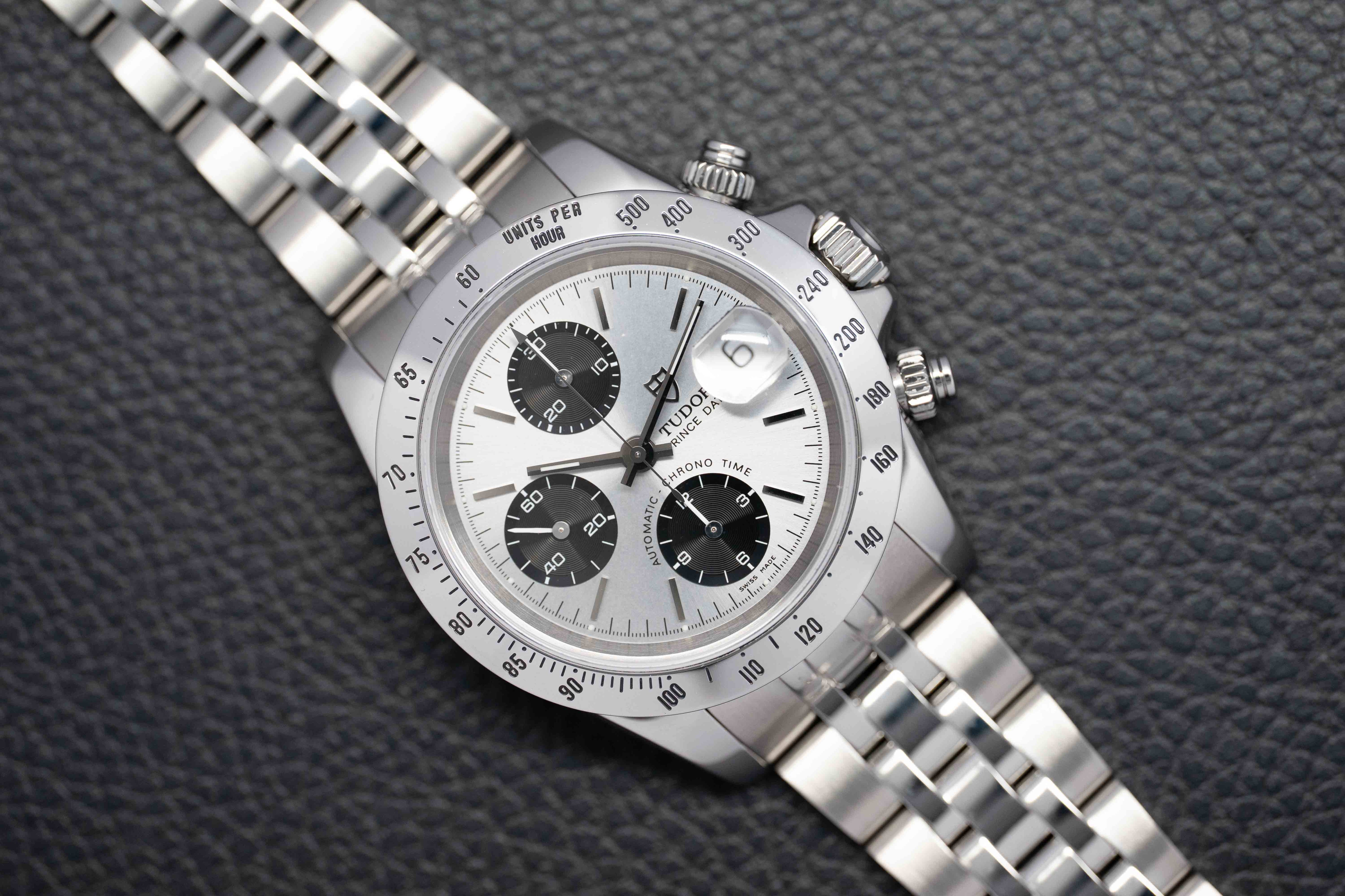 Tudor Oysterdate Small Block 79280 Silver Dial 2003 Panda