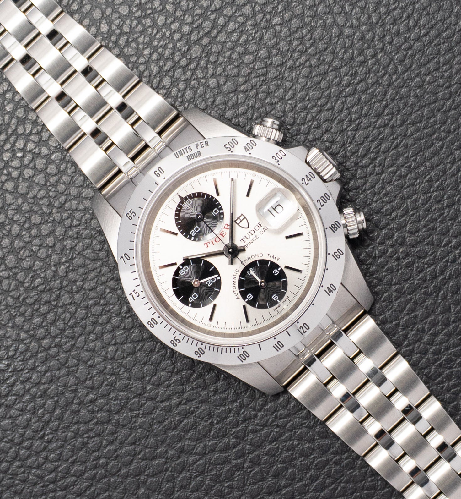 Tudor Oysterdate Small Block 79280 Silver Dial 2003 Panda