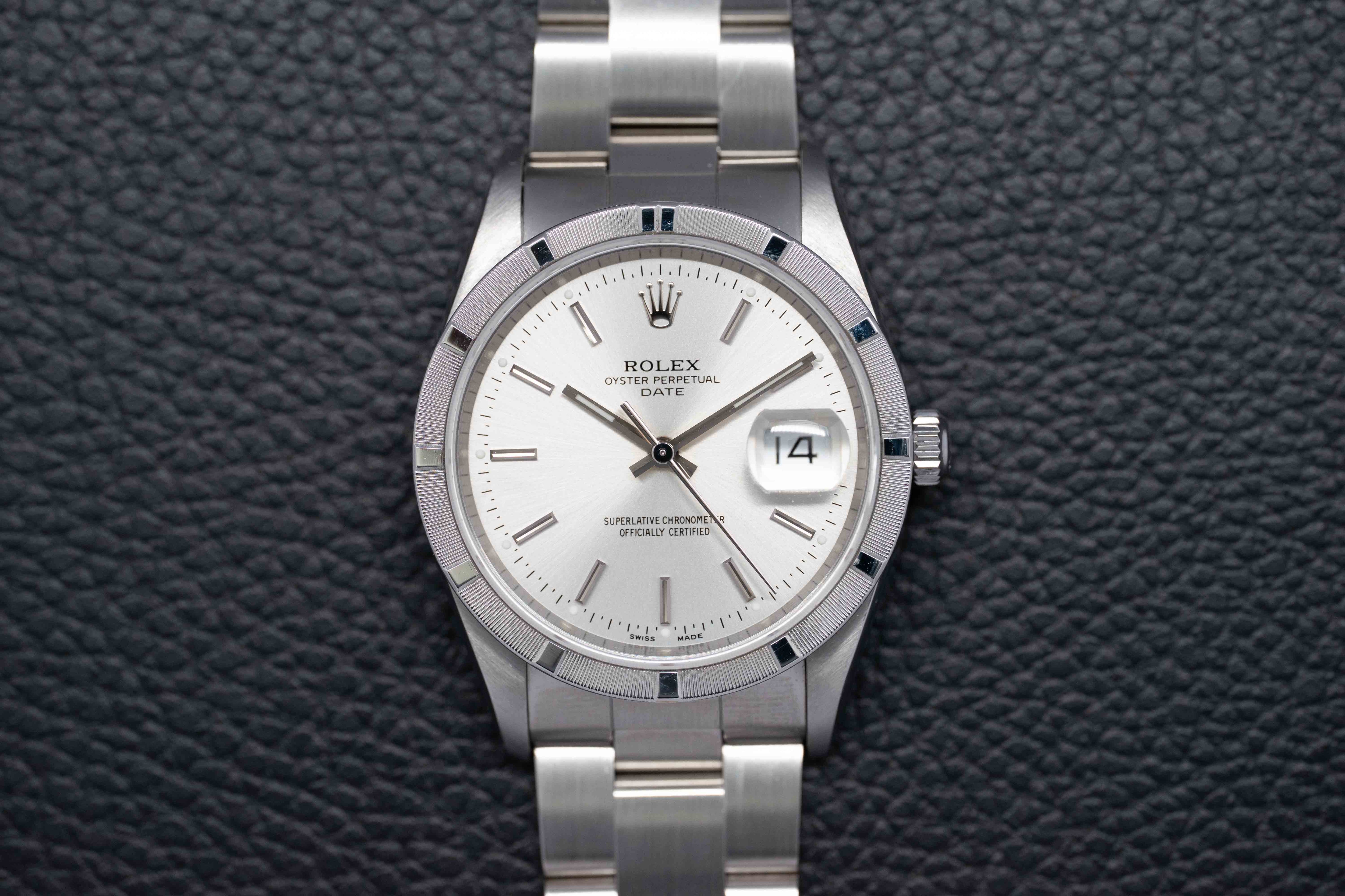 Rolex Date 15210 Silver Dial 2001