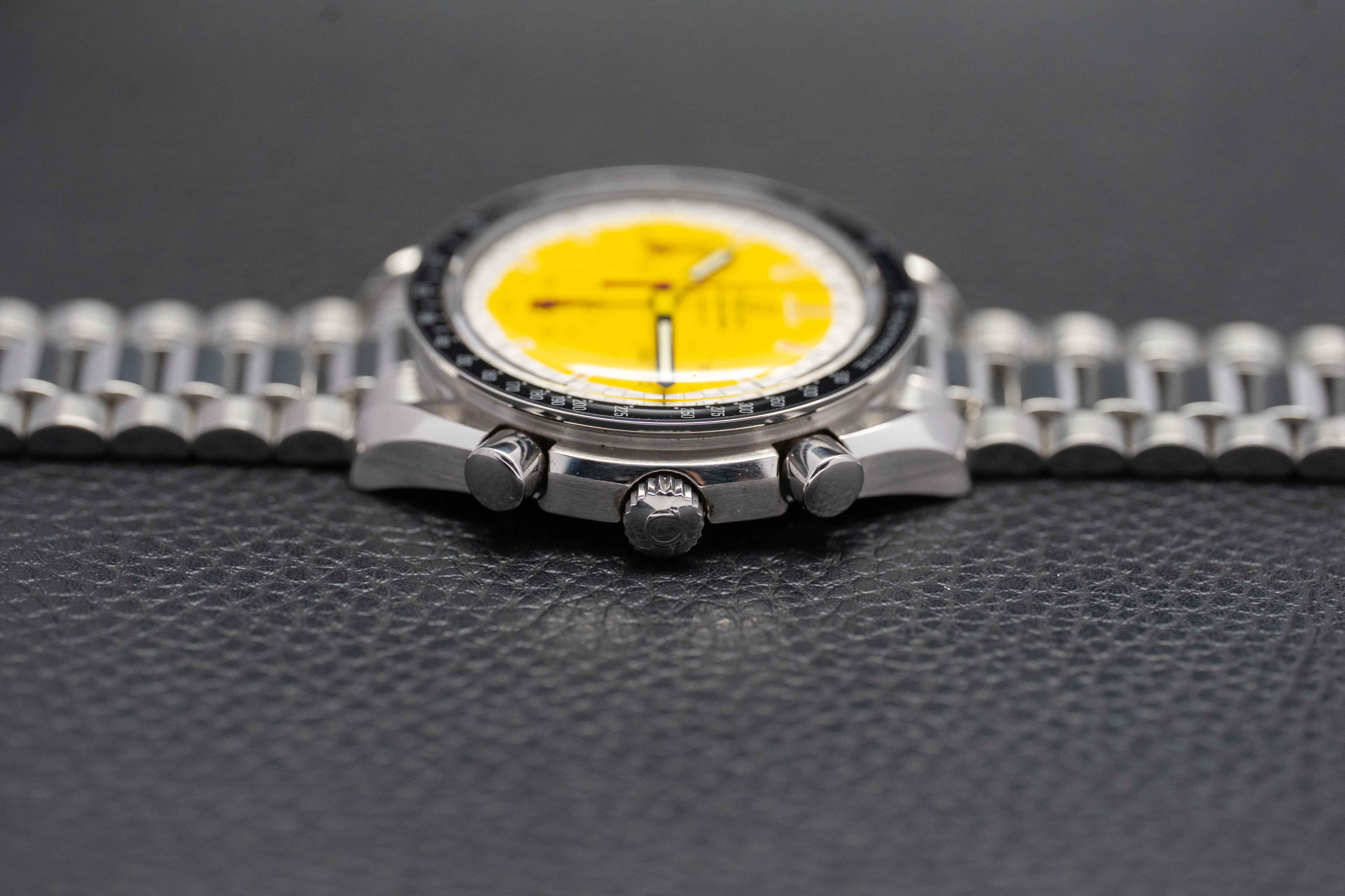 Omega Speedmaster Reduced 3510.12 Schumacher Fullset Yellow Dial Box+Papers 1998
