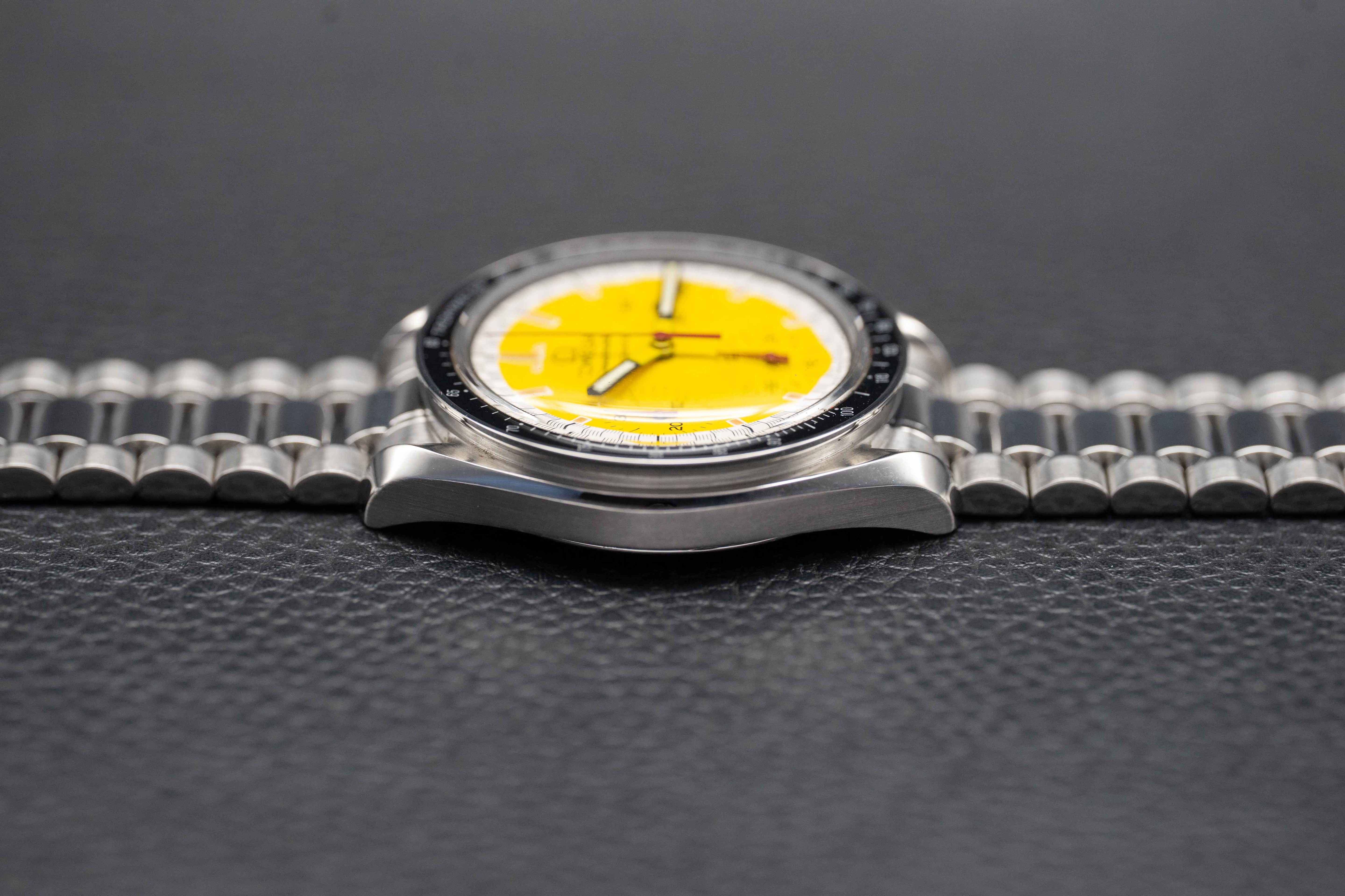 Omega Speedmaster Reduced 3510.12 Schumacher Fullset Yellow Dial Box+Papers 1998