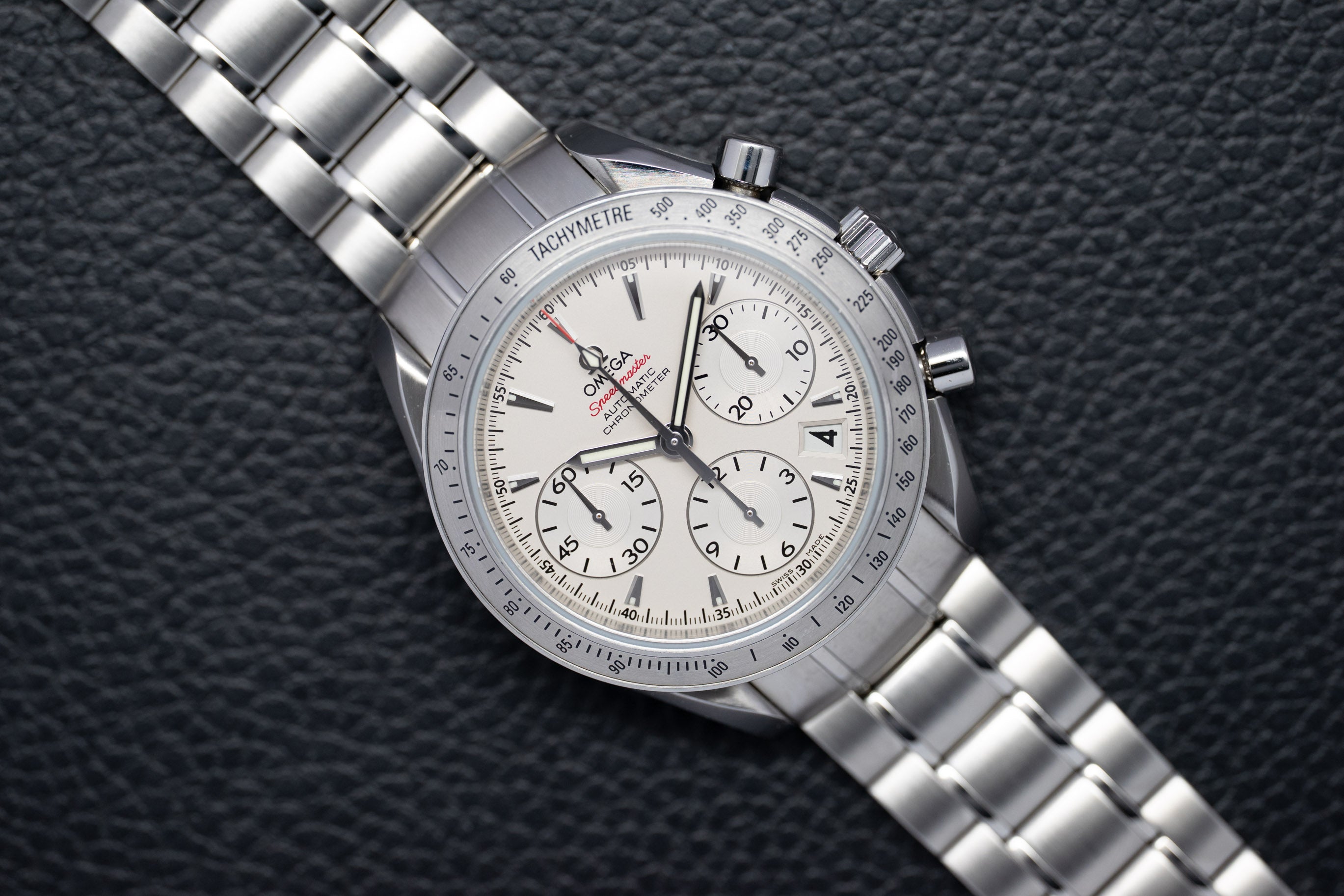 Omega Speedmaster Date 323.10.40.40.02.001 White Dial 2014