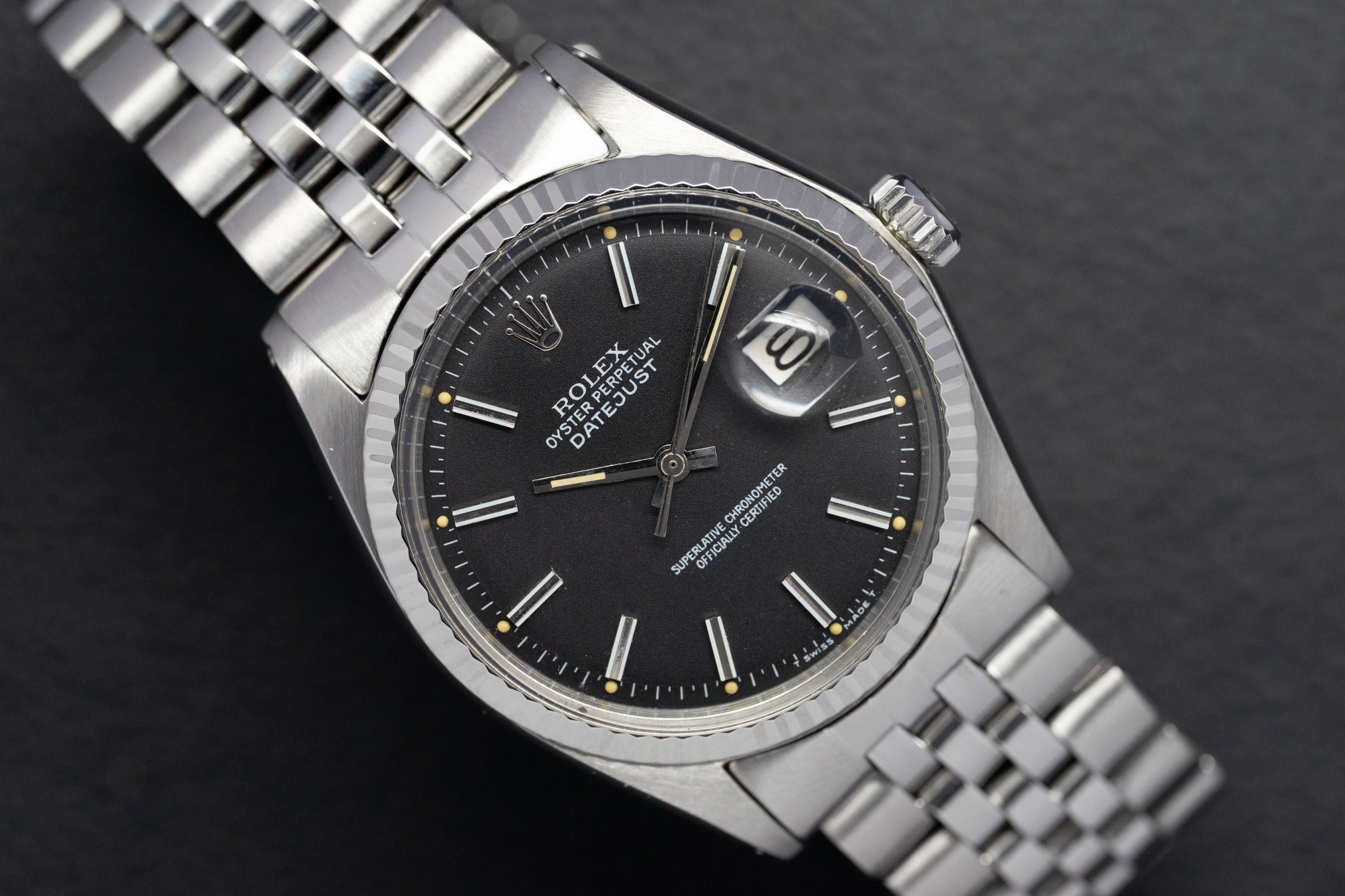 Rolex Datejust 1601 Black Dial 1969 Box