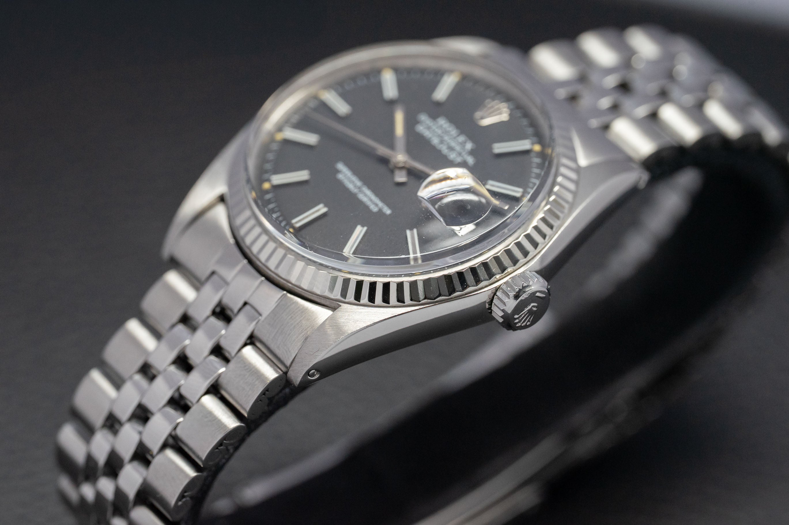 Rolex Datejust 1601 Black Dial 1969 Box