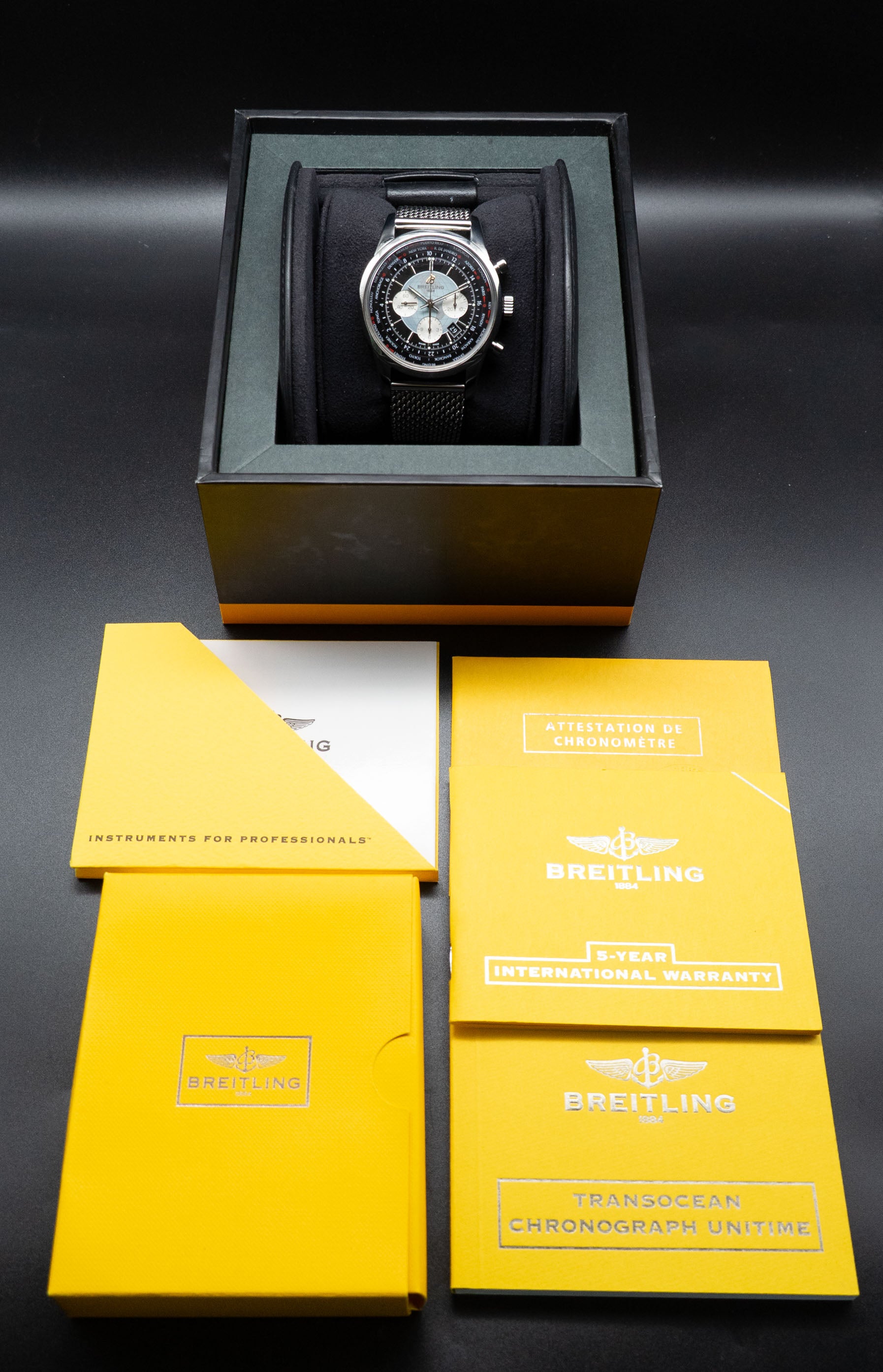 Breitling Transocean Unitime AB0510 Fullset 2013 Box+Papers
