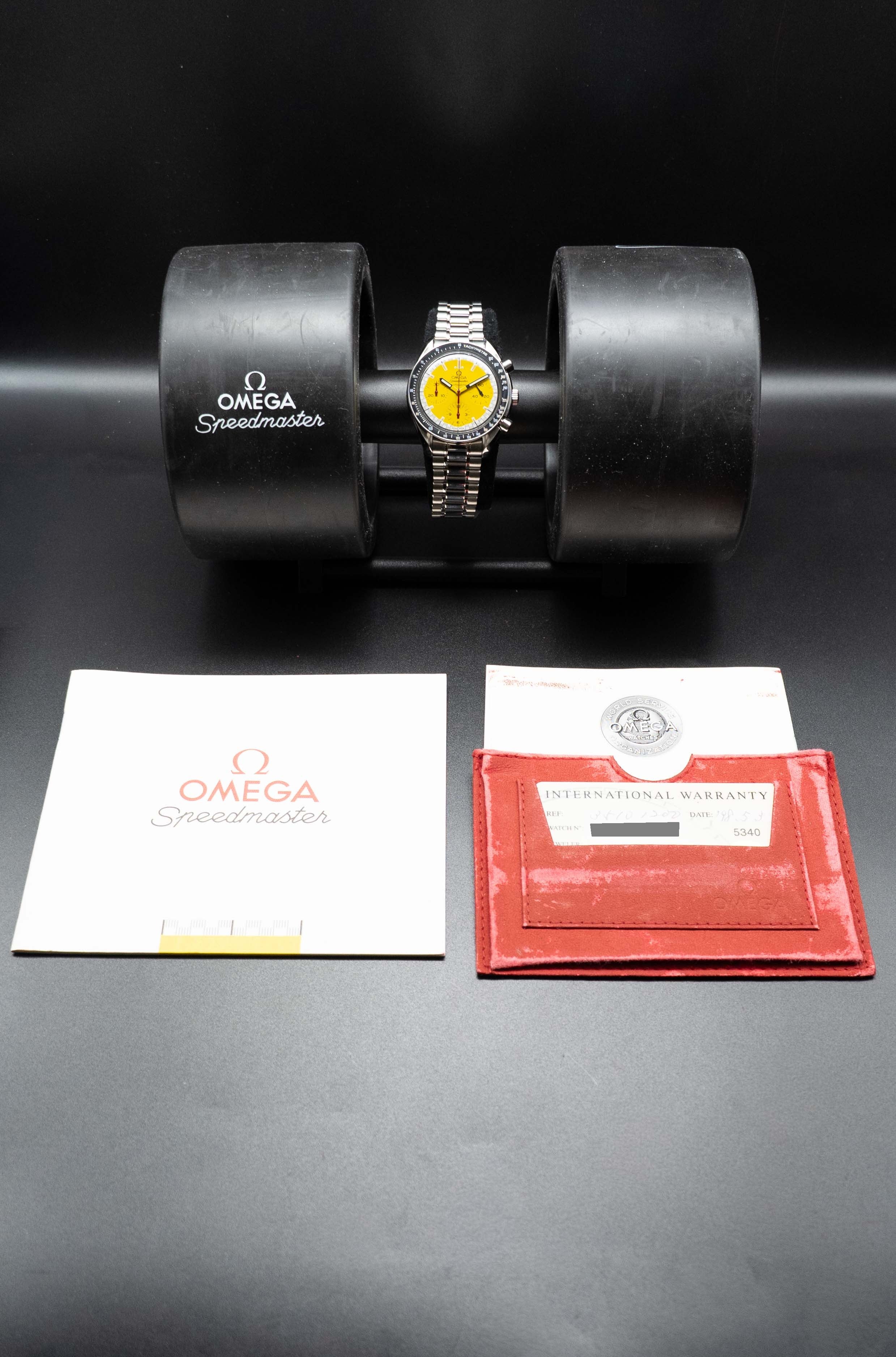 Omega Speedmaster Reduced Michael Schumacher 3510.12 Fullset 1998 Box+Papers
