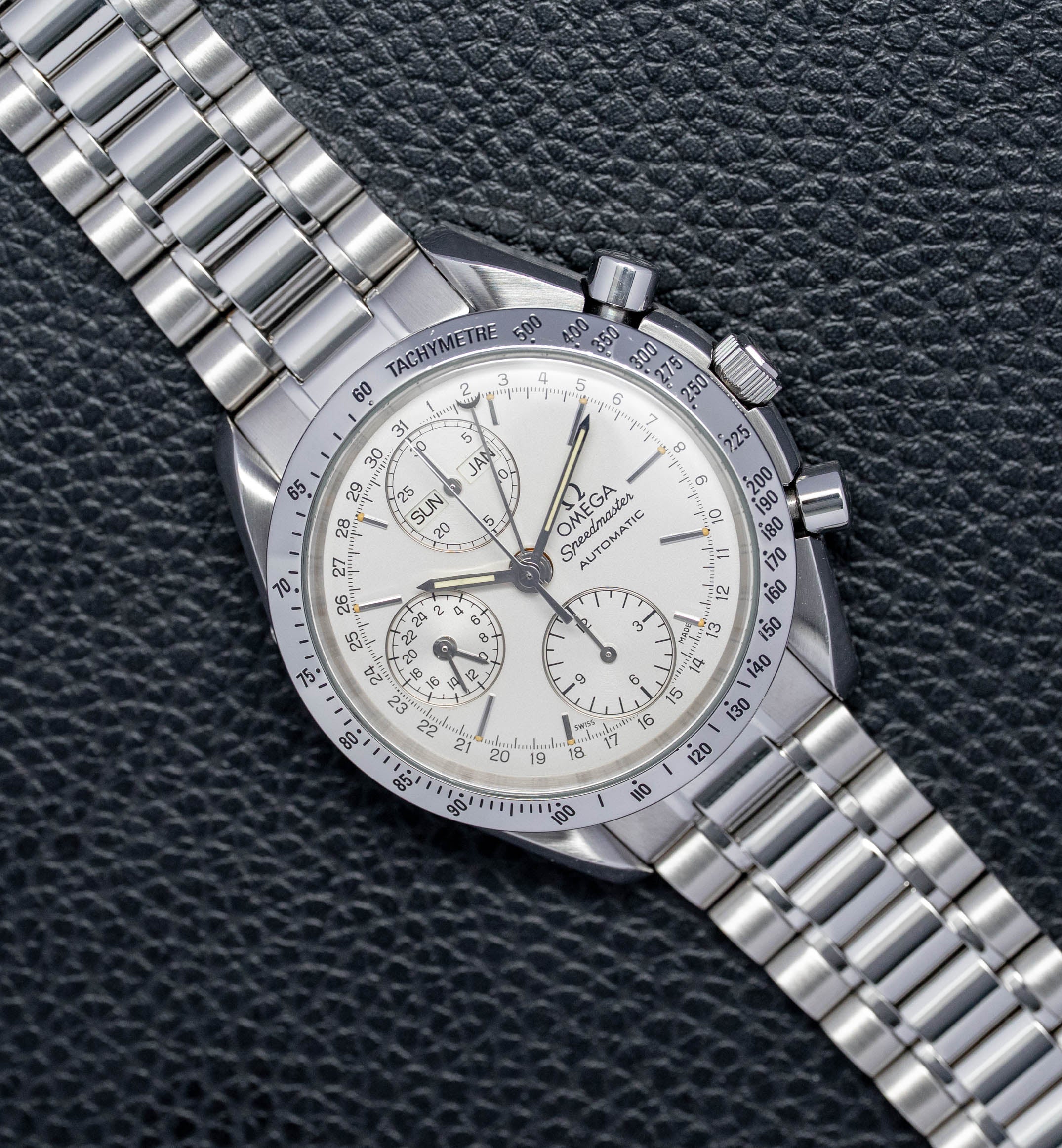 Omega Speedmaster Day Date 3521.30 Silver Dial 1993