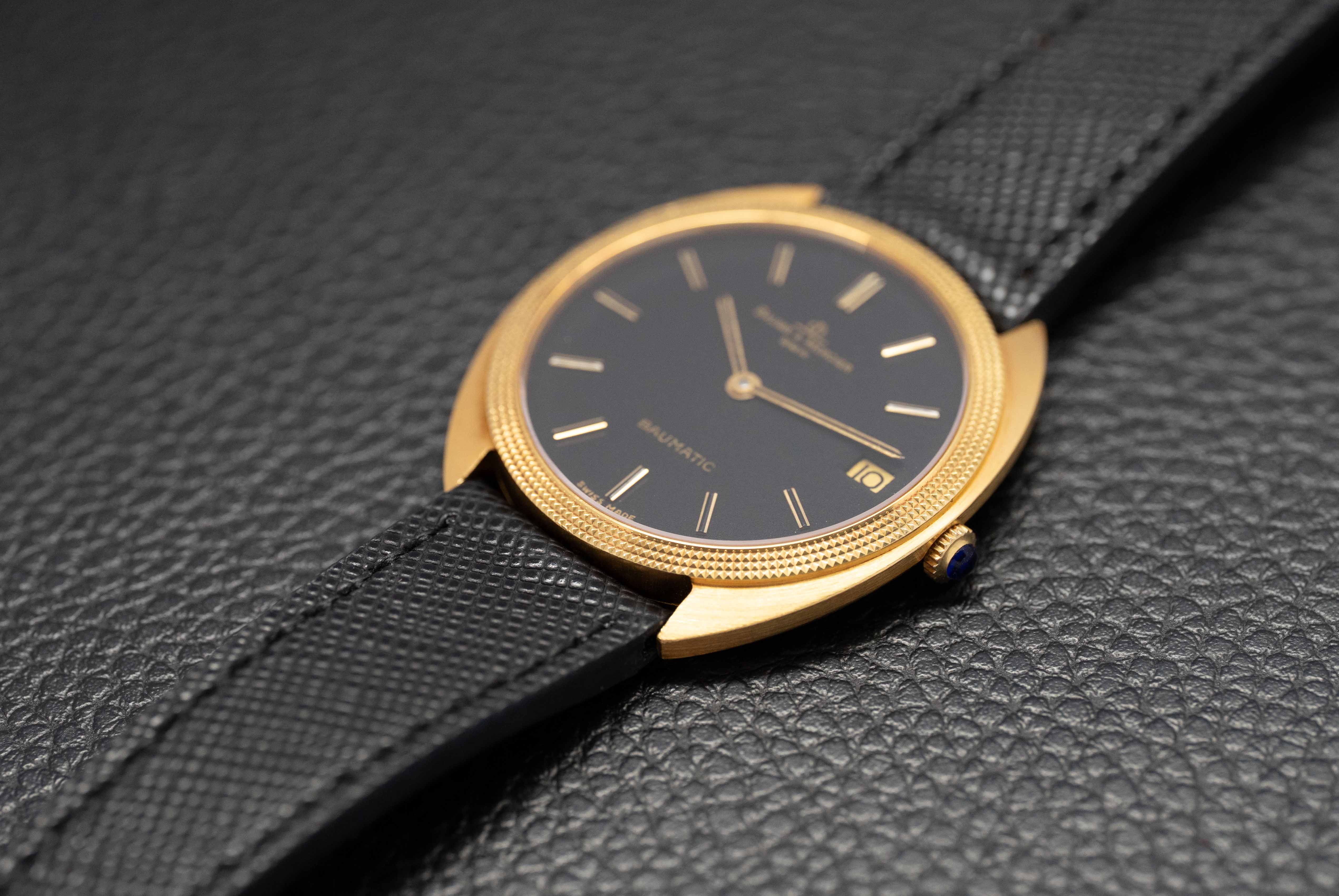 Baume & Mercier Baumatic 35114 Black Dial 1972
